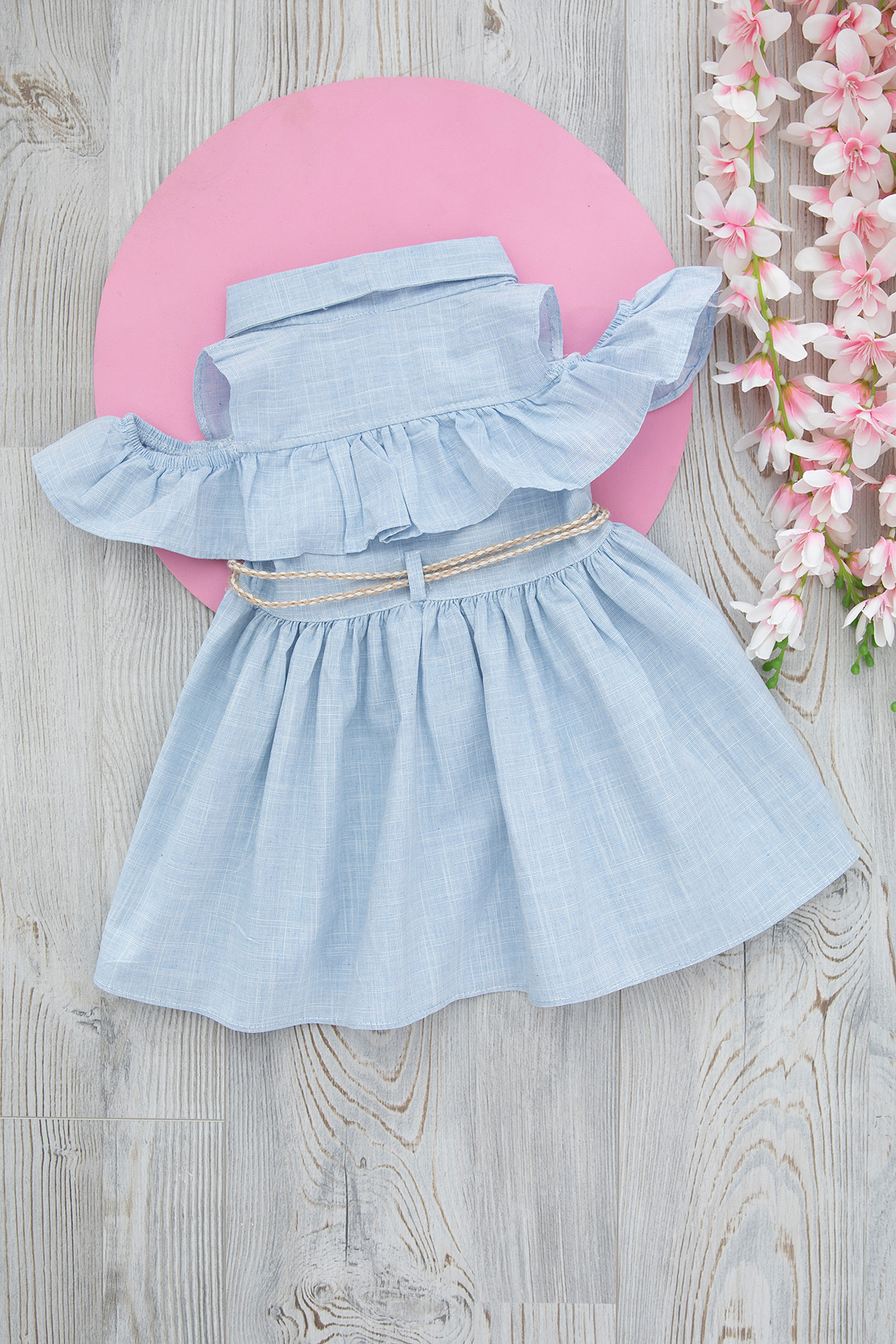 Kız Çocuk Nakışlı Keten Elbise 256 (13 Yaş) Kız Çocuk Nakışlı Keten Elbise 256 (13 Yaş)