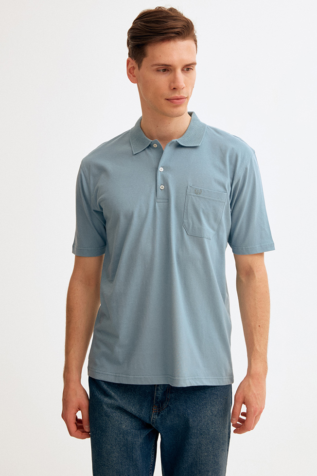 Polo Yaka Tek Cepli Tshirt