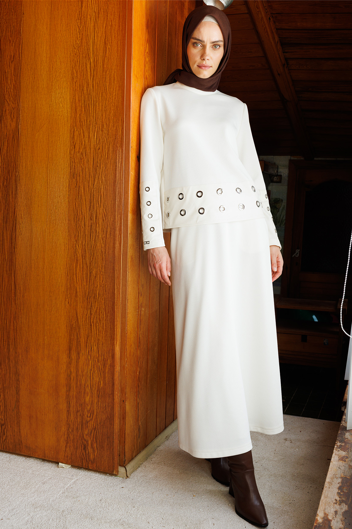 Kuşgözlü Hakim Yakalı Bluz, Tesettür Giyim