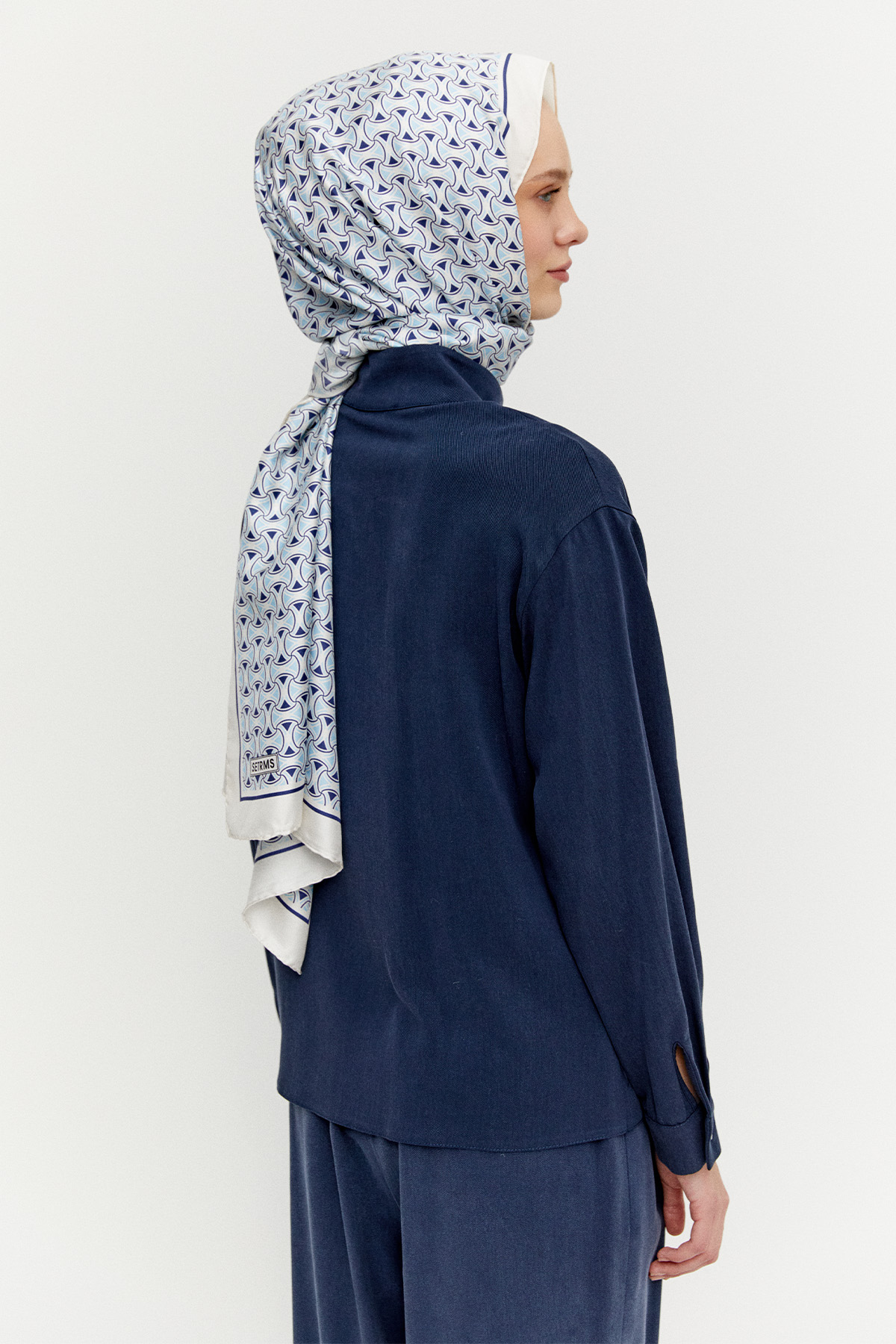 Çift Cepli Lyocell Gömlek, Tesettür Giyim