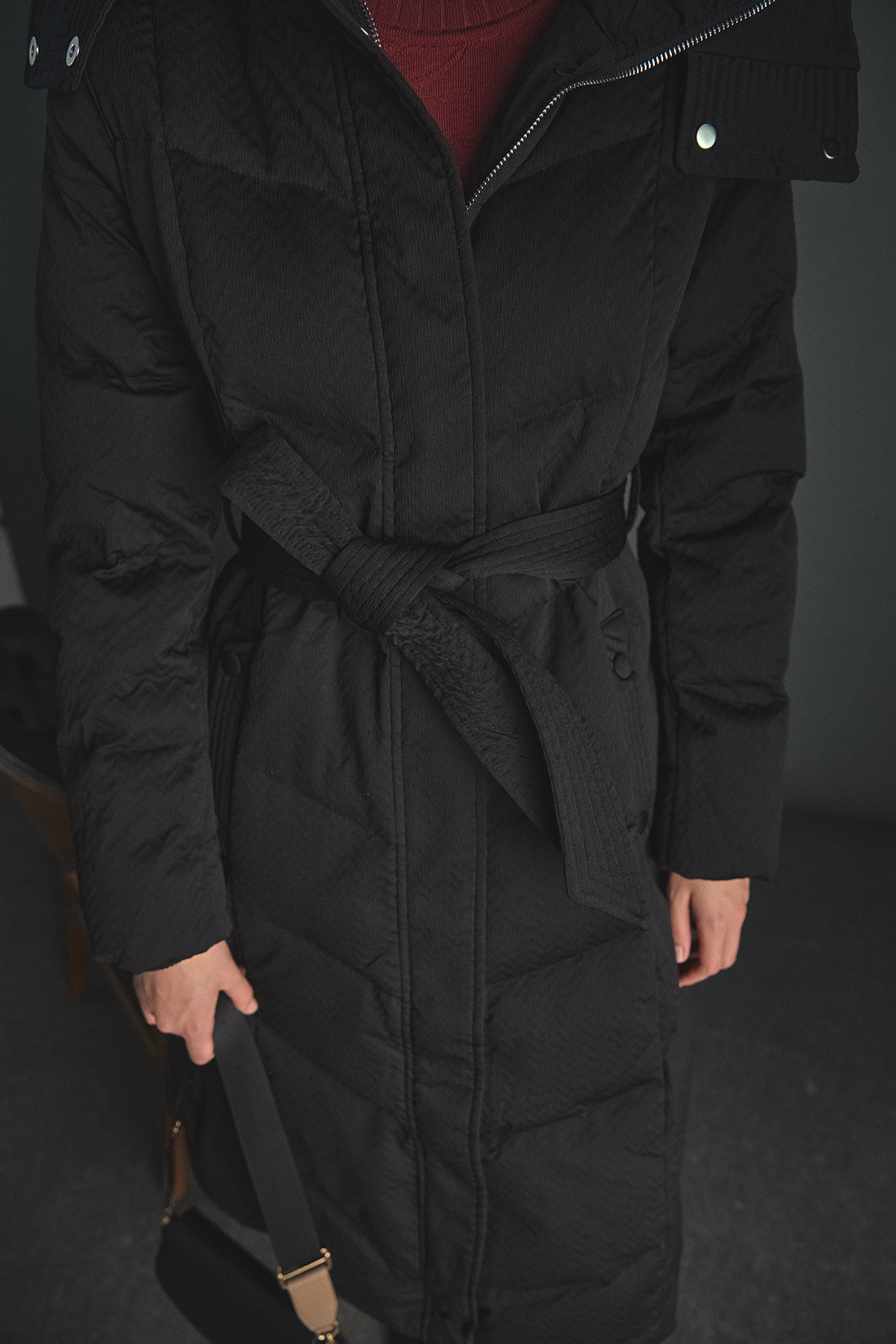 Dolgulu Kaz Tüyü Mont, Tesettür Giyim