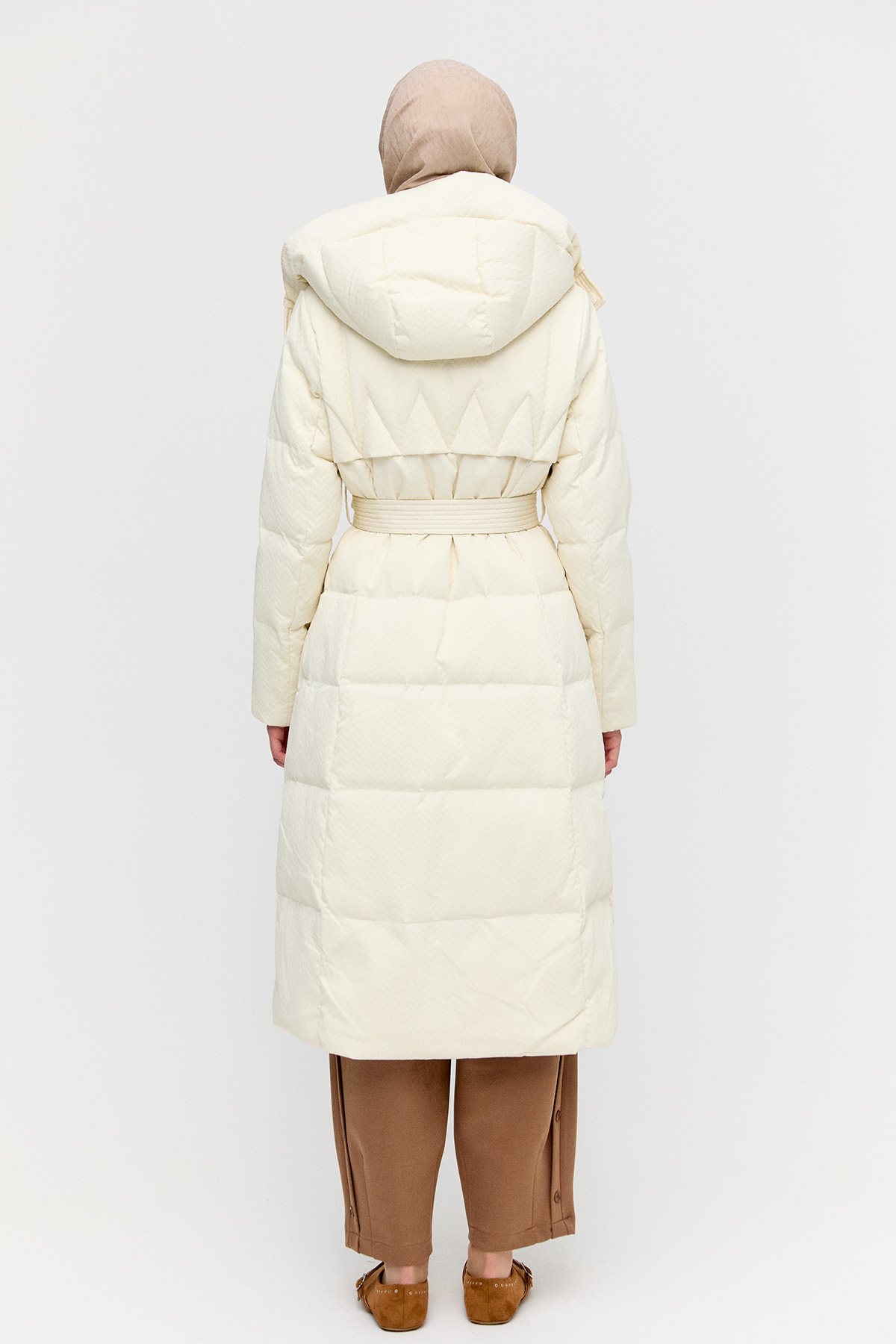 Dolgulu Kaz Tüyü Mont, Tesettür Giyim