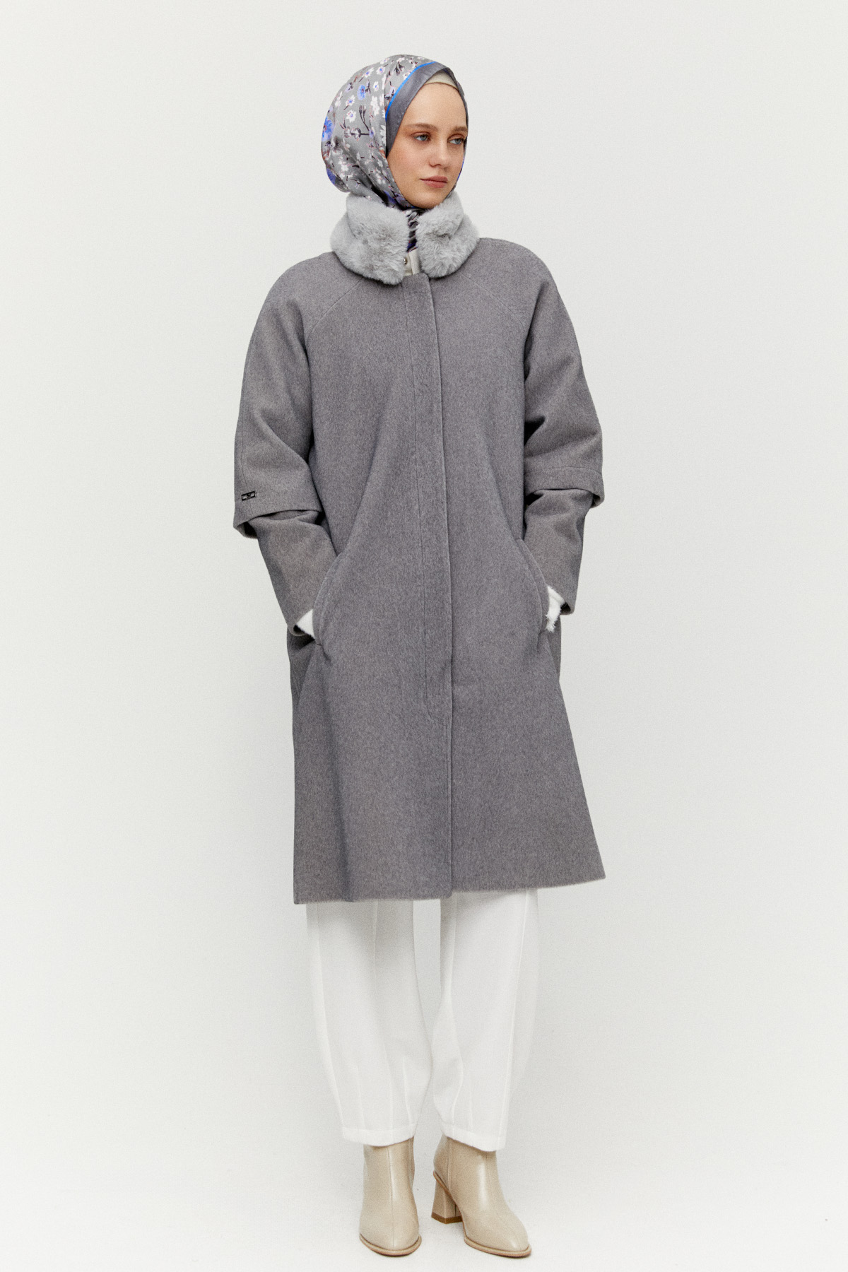 Kaşe Büyük Beden Kaban, Tesettür Giyim