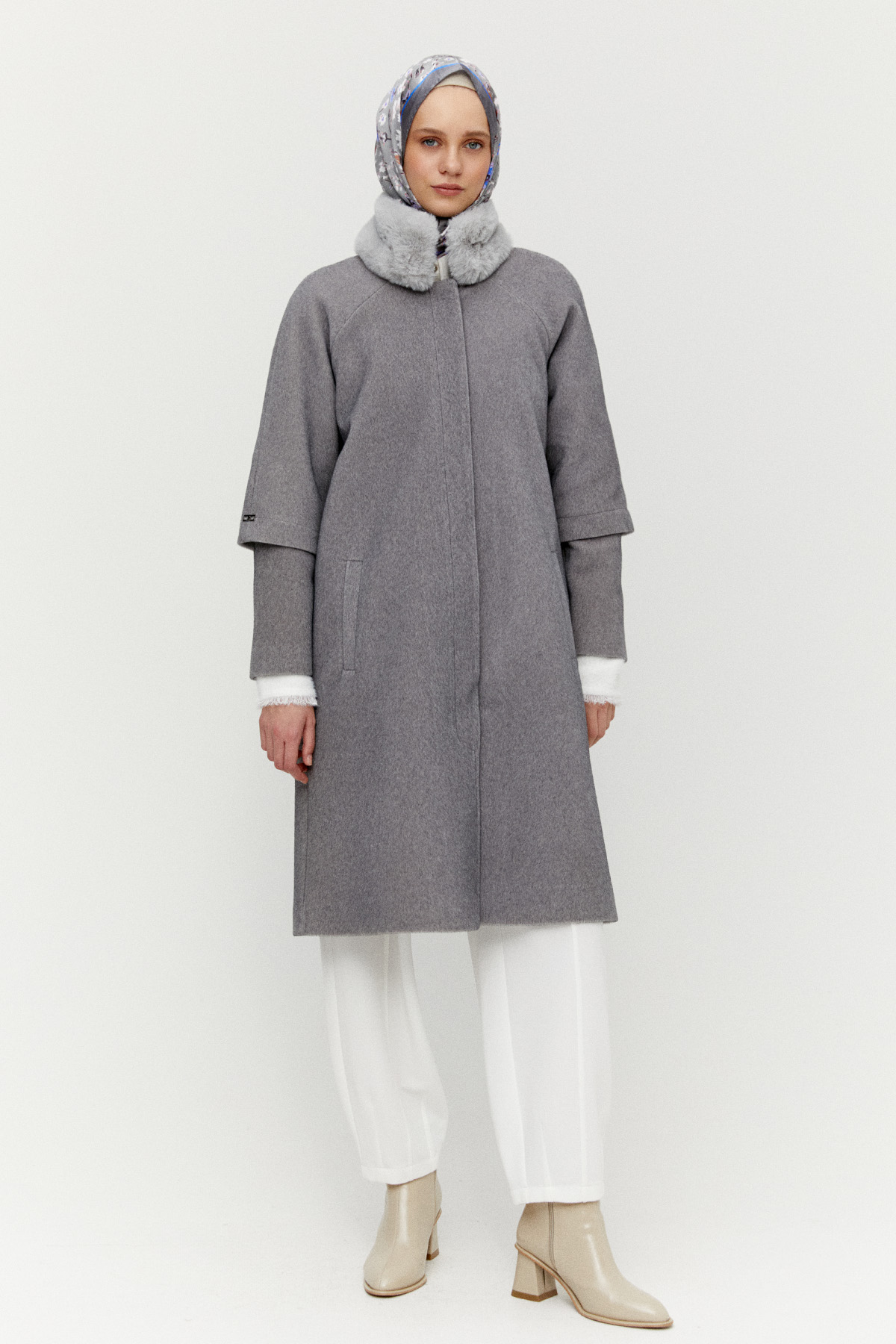 Kaşe Büyük Beden Kaban, Tesettür Giyim