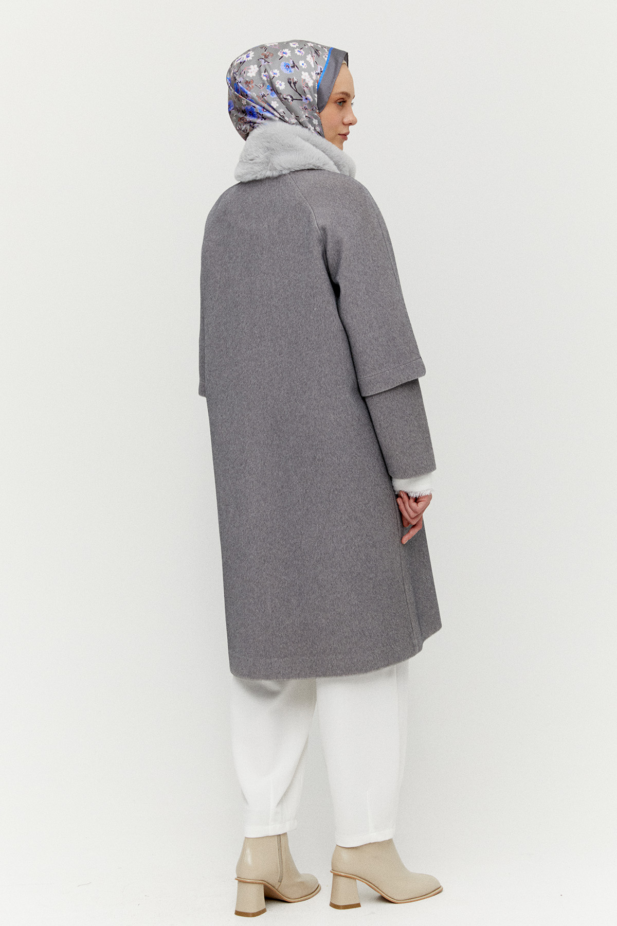 Kaşe Büyük Beden Kaban, Tesettür Giyim