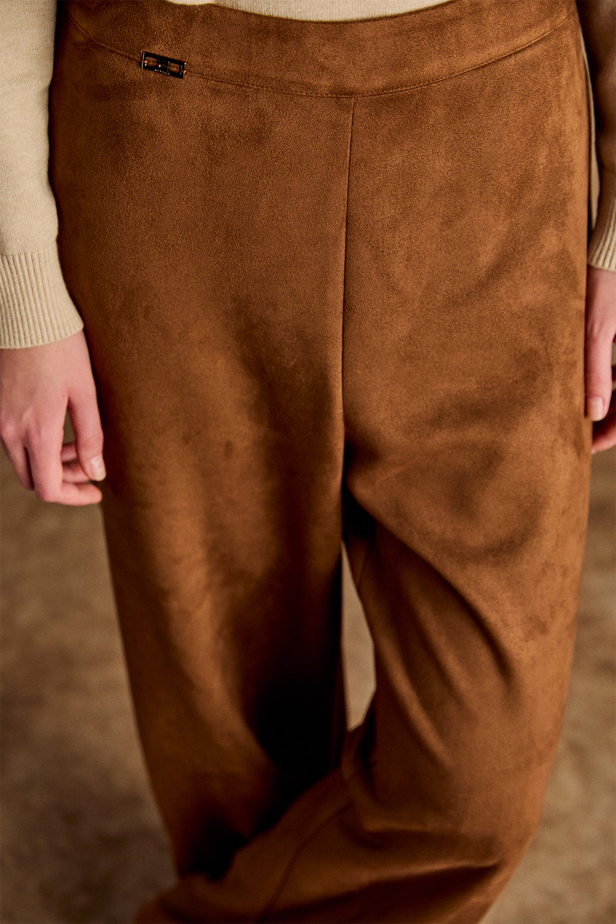 Süet Boru Paça Pantolon, Tesettür Giyim