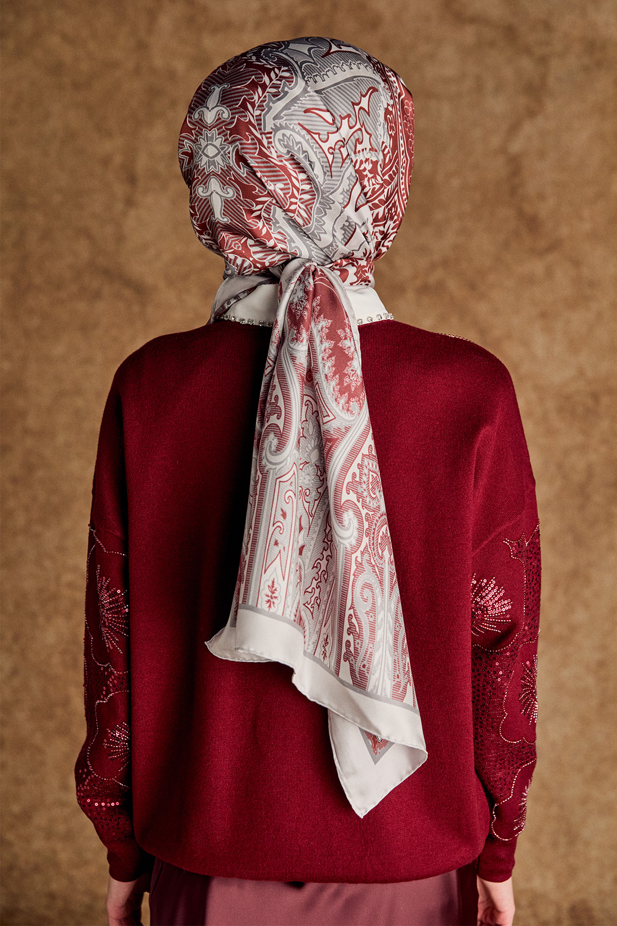 Çiçekli Yarım Balıkçı Triko Bluz, Tesettür Giyim