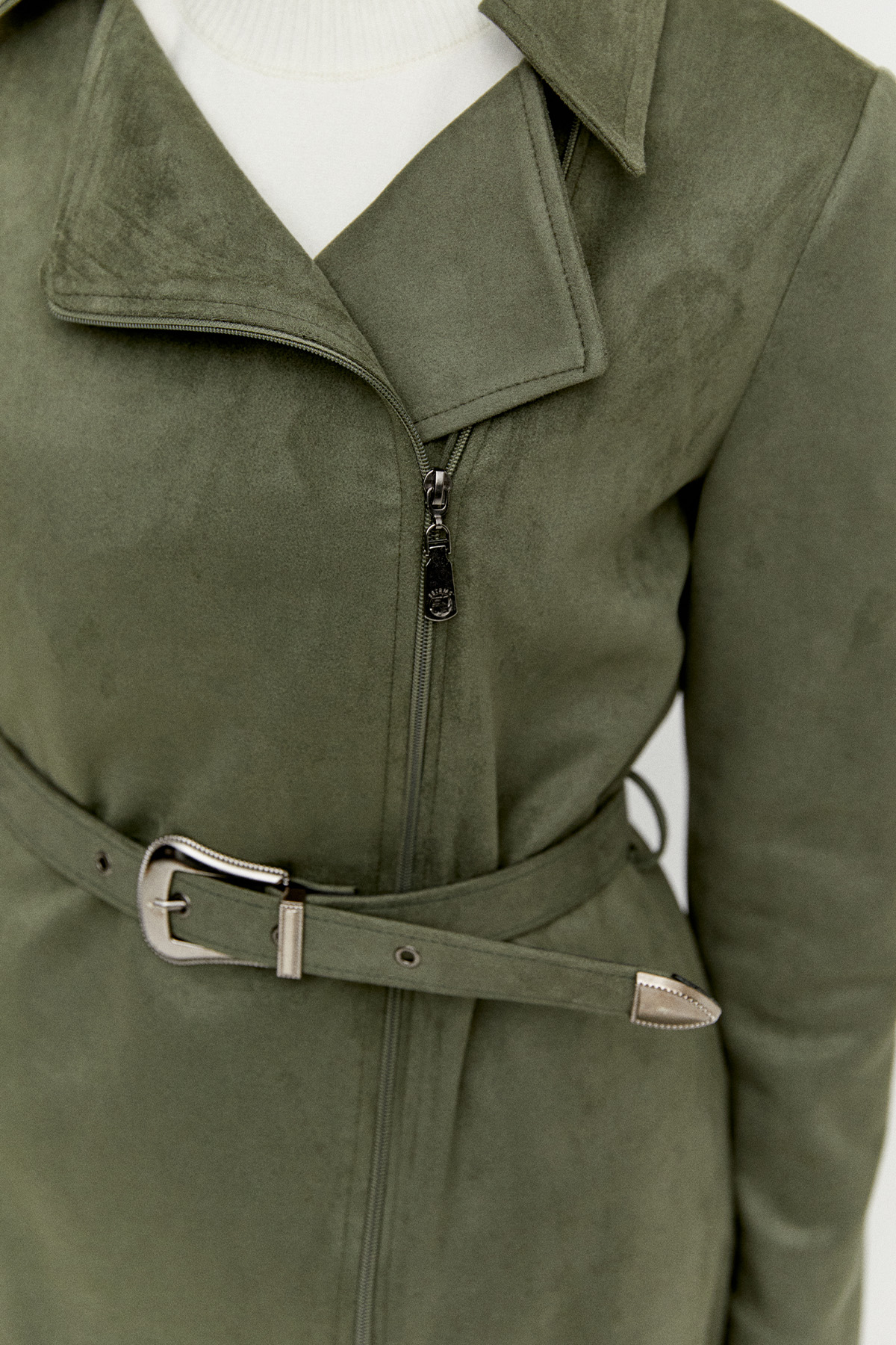 Kruvaze Süet Görünümlü Ceket, Tesettür Giyim