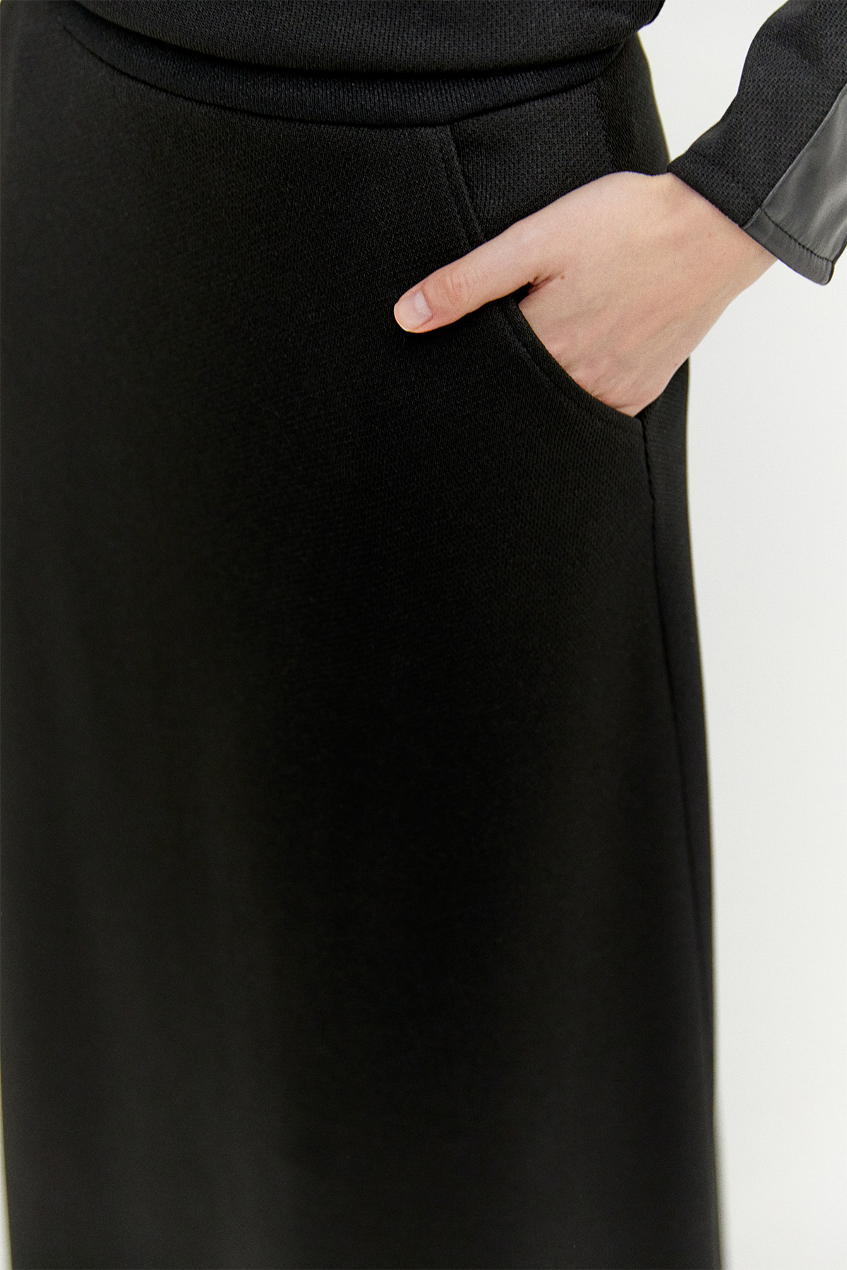 Çift Cepli Örme Etek, Tesettür Giyim