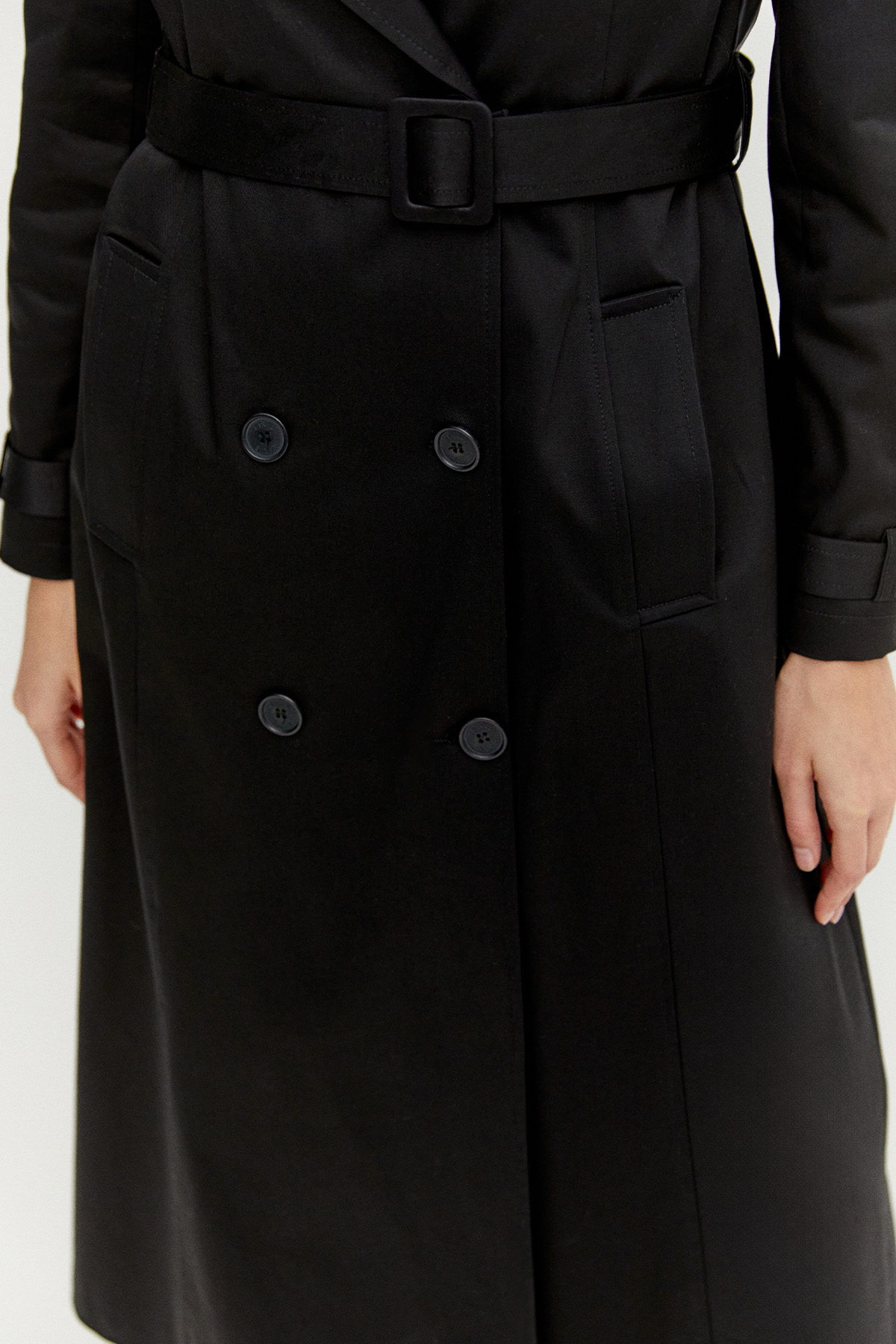 Kruvaze Paraşüt Detaylı Pamuklu Kap, Tesettür Giyim