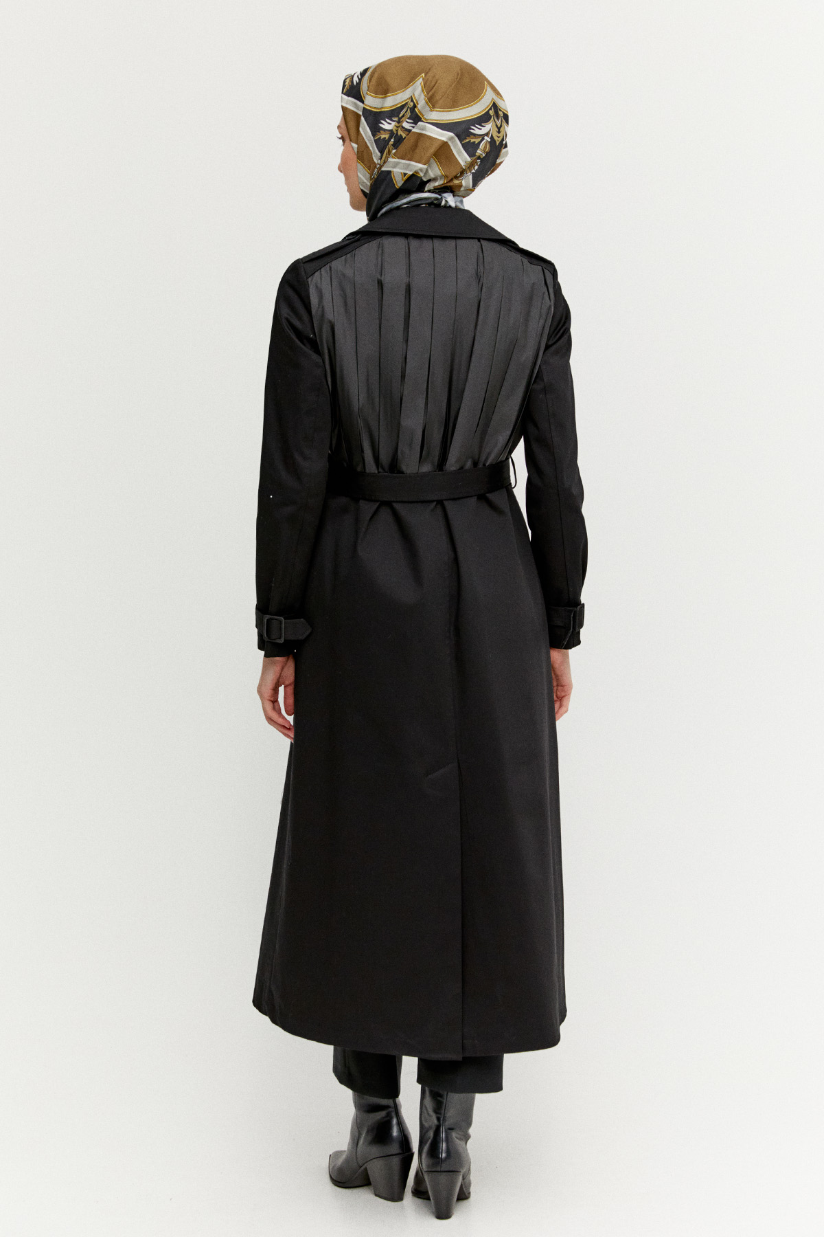 Kruvaze Paraşüt Detaylı Pamuklu Kap, Tesettür Giyim