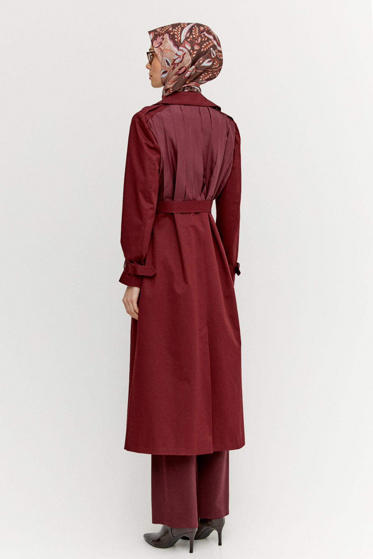 Kruvaze Paraşüt Detaylı Pamuklu Kap, Tesettür Giyim