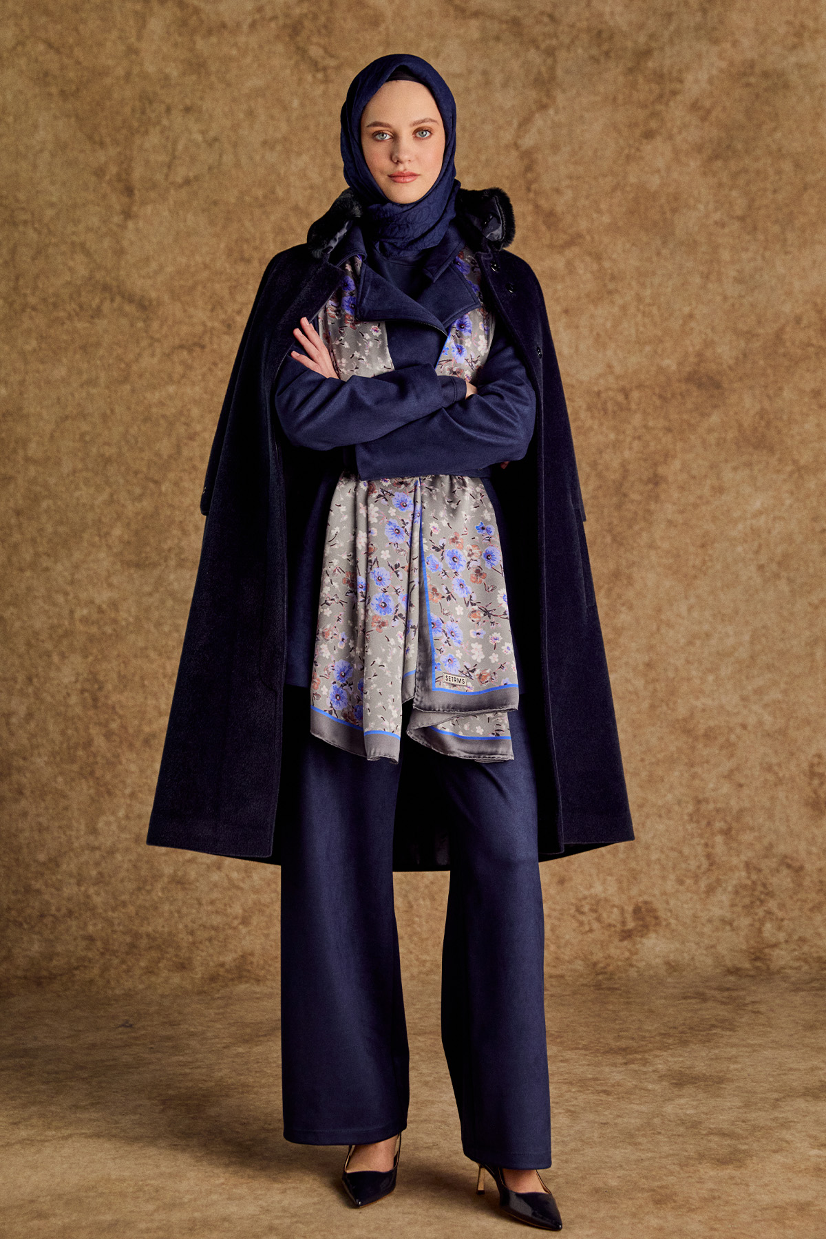 Kaşe Büyük Beden Kaban, Tesettür Giyim