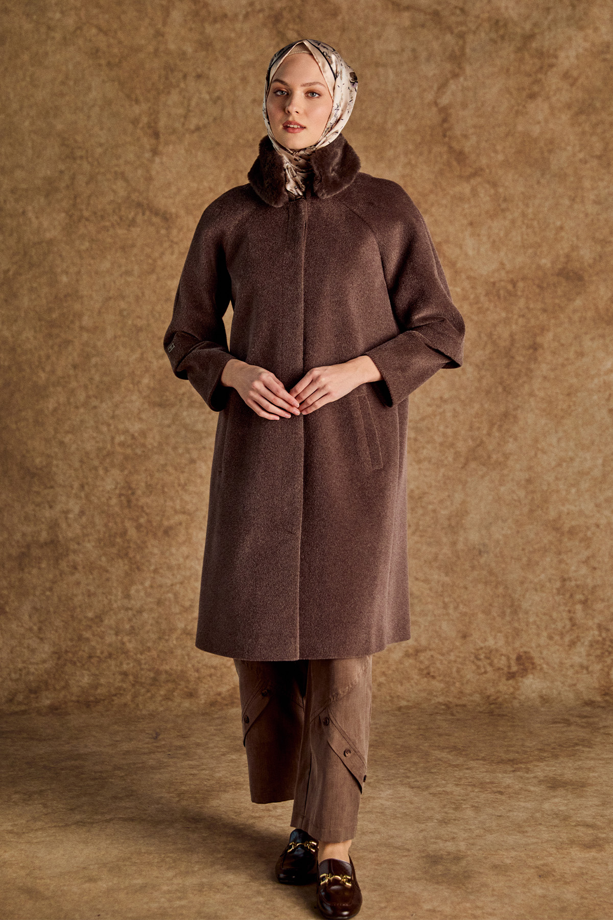 Kaşe Büyük Beden Kaban, Tesettür Giyim