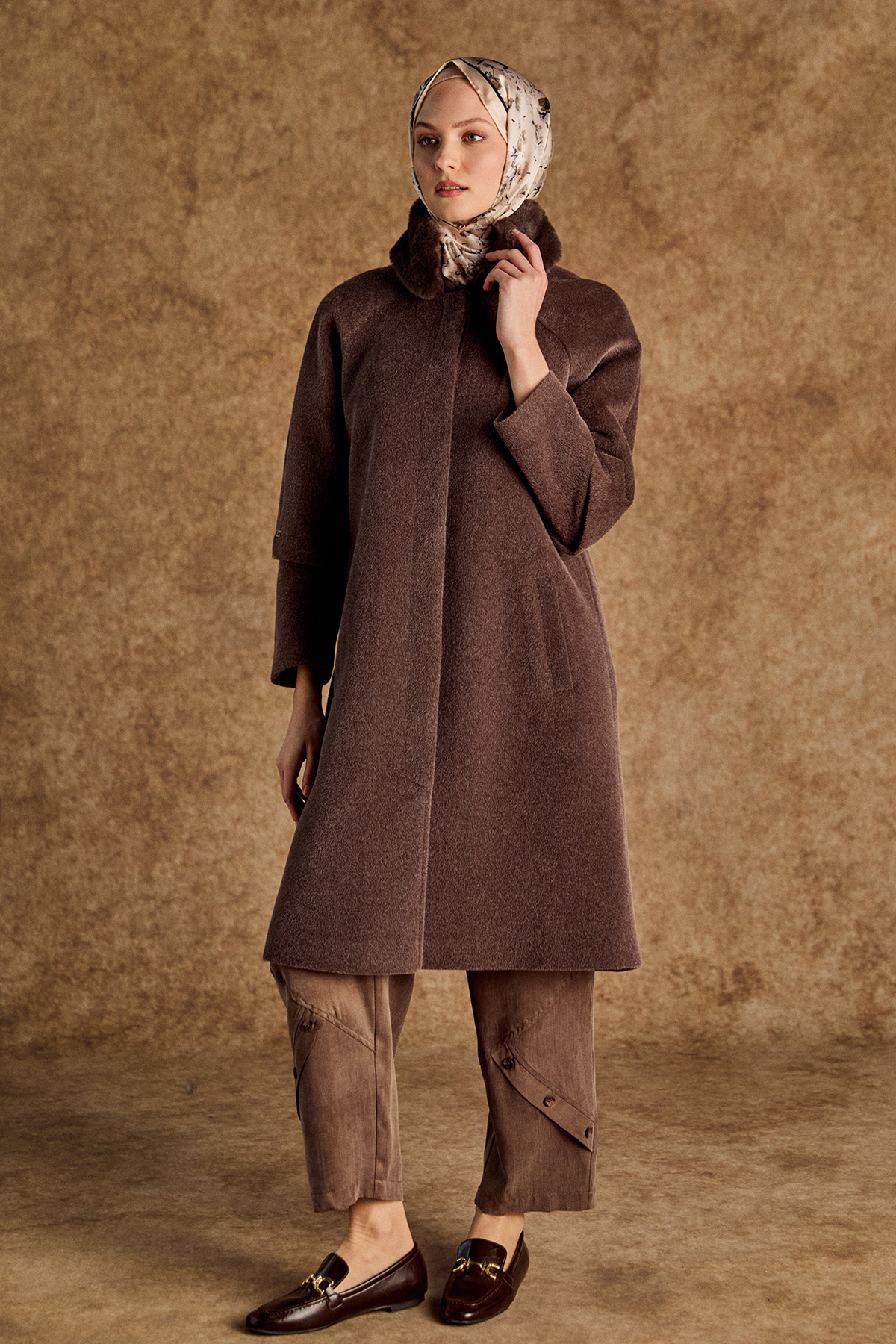 Kaşe Büyük Beden Kaban, Tesettür Giyim