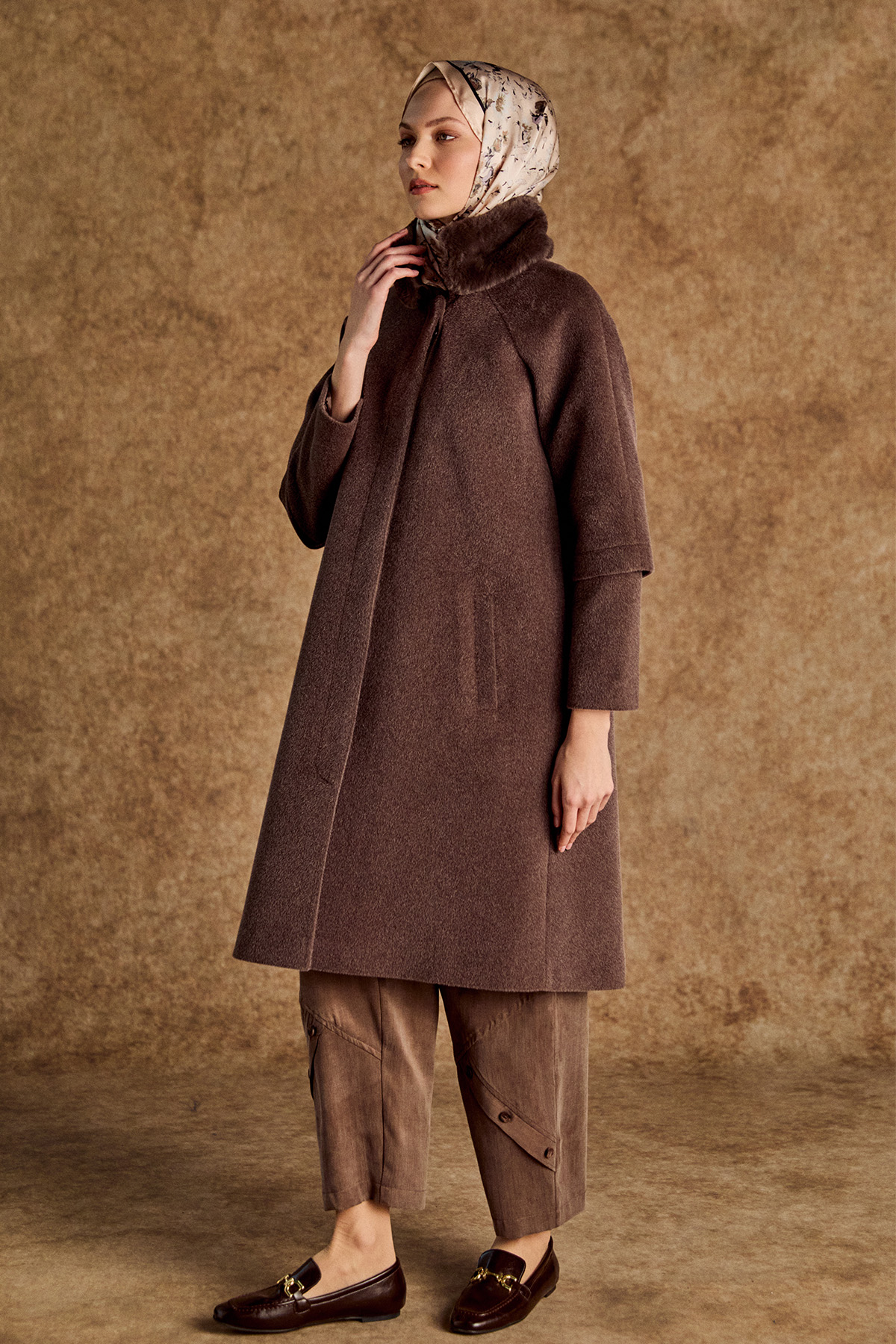 Kaşe Büyük Beden Kaban, Tesettür Giyim