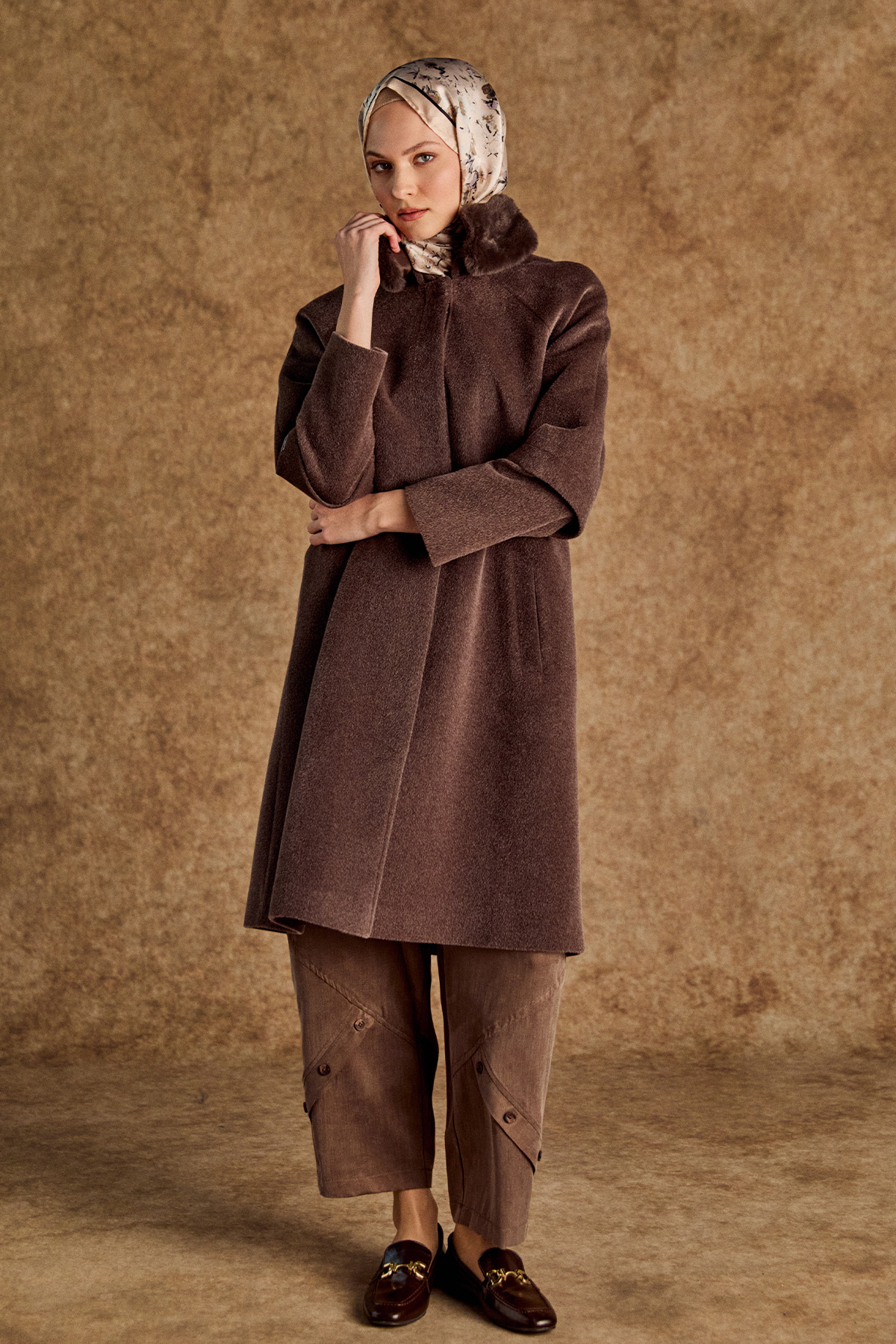 Kaşe Büyük Beden Kaban, Tesettür Giyim