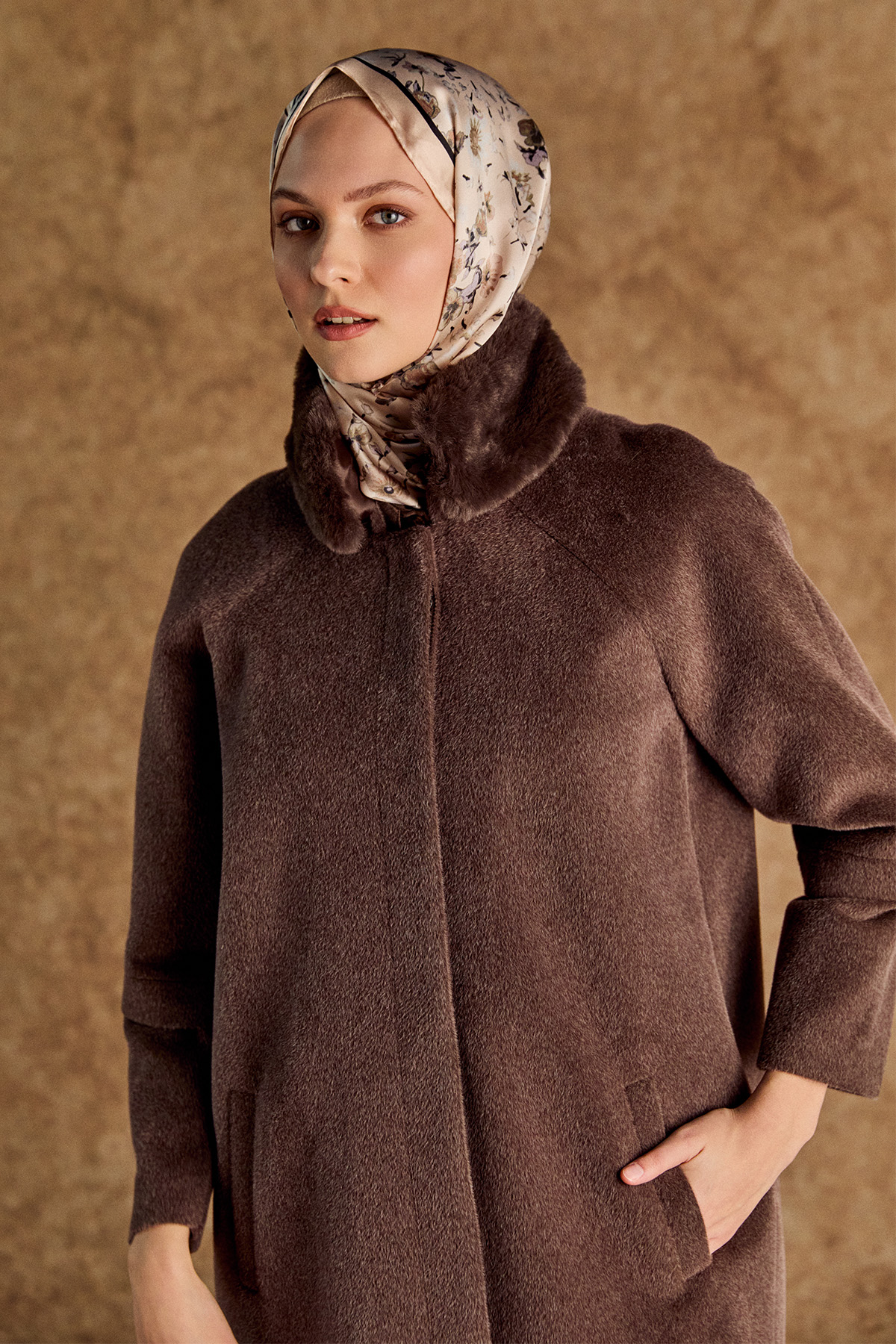 Kaşe Büyük Beden Kaban, Tesettür Giyim