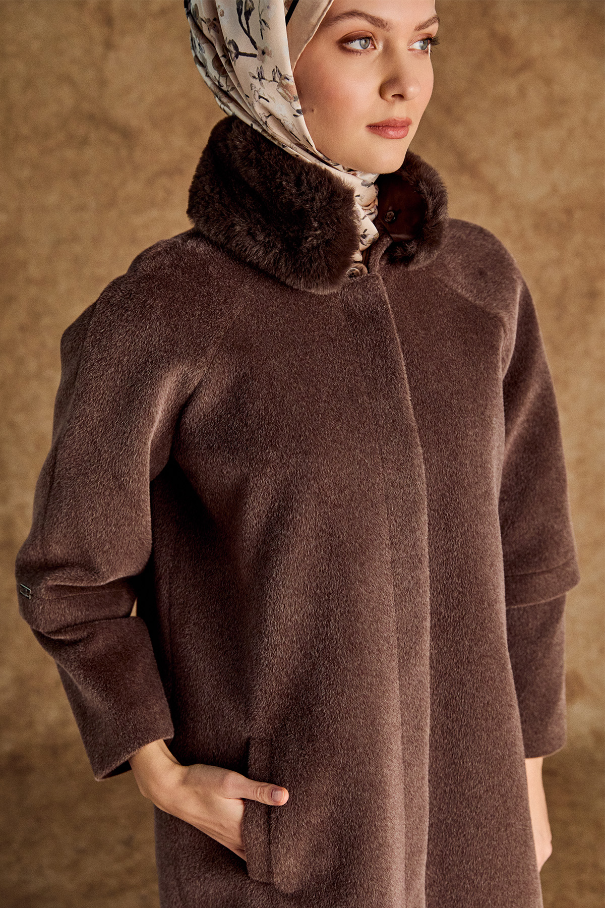 Kaşe Büyük Beden Kaban, Tesettür Giyim