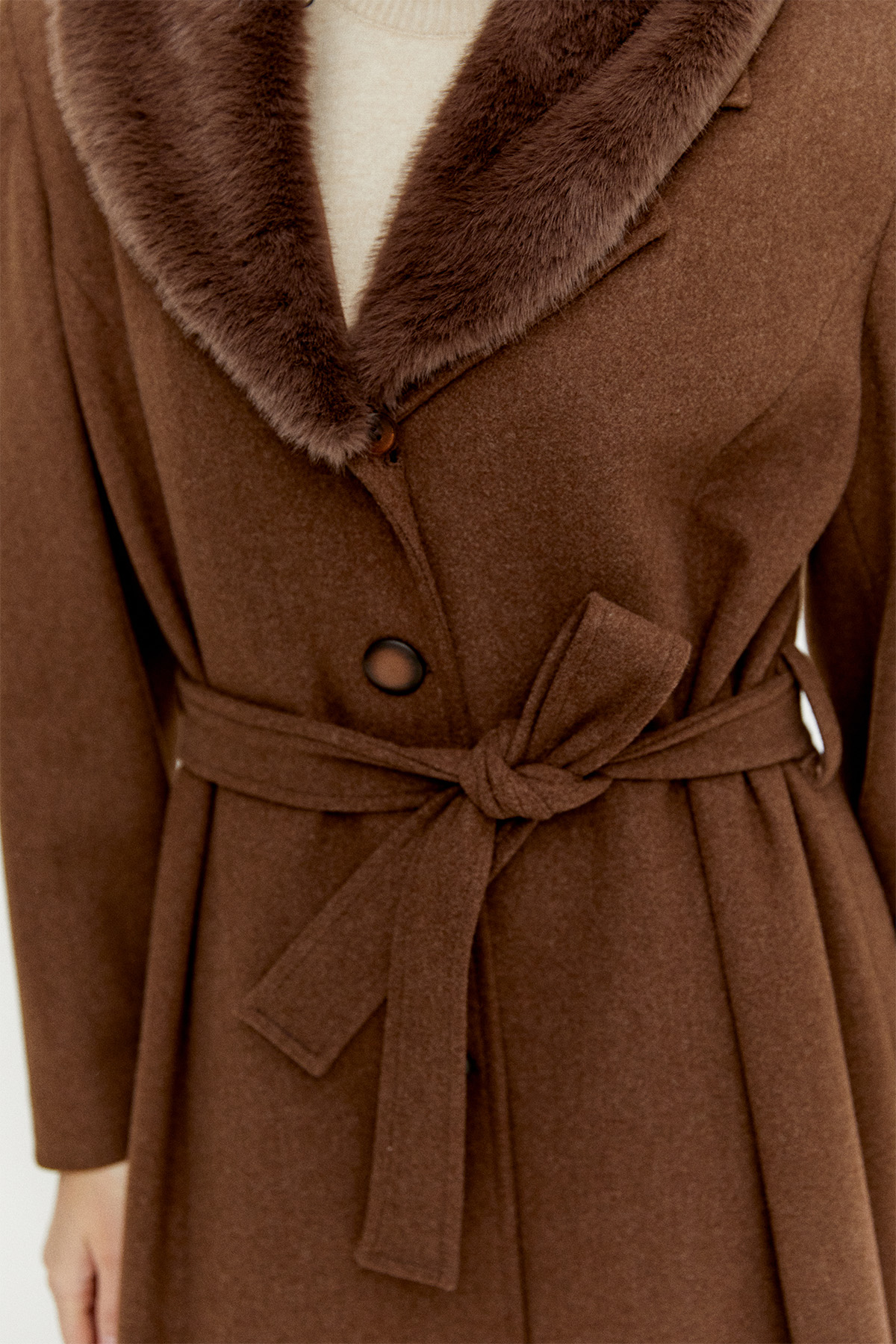 Kuşaklı Büyük Beden Manto, Tesettür Giyim