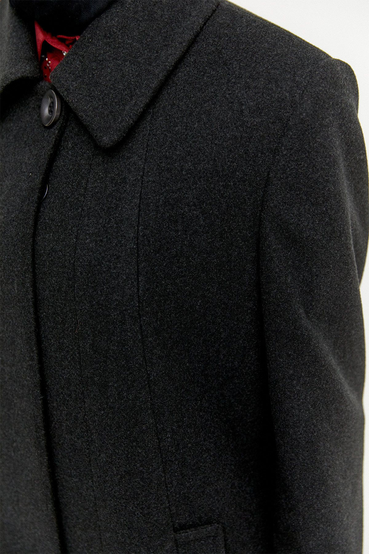 Büyük Beden Düğmeli Kaşe Manto, Tesettür Giyim