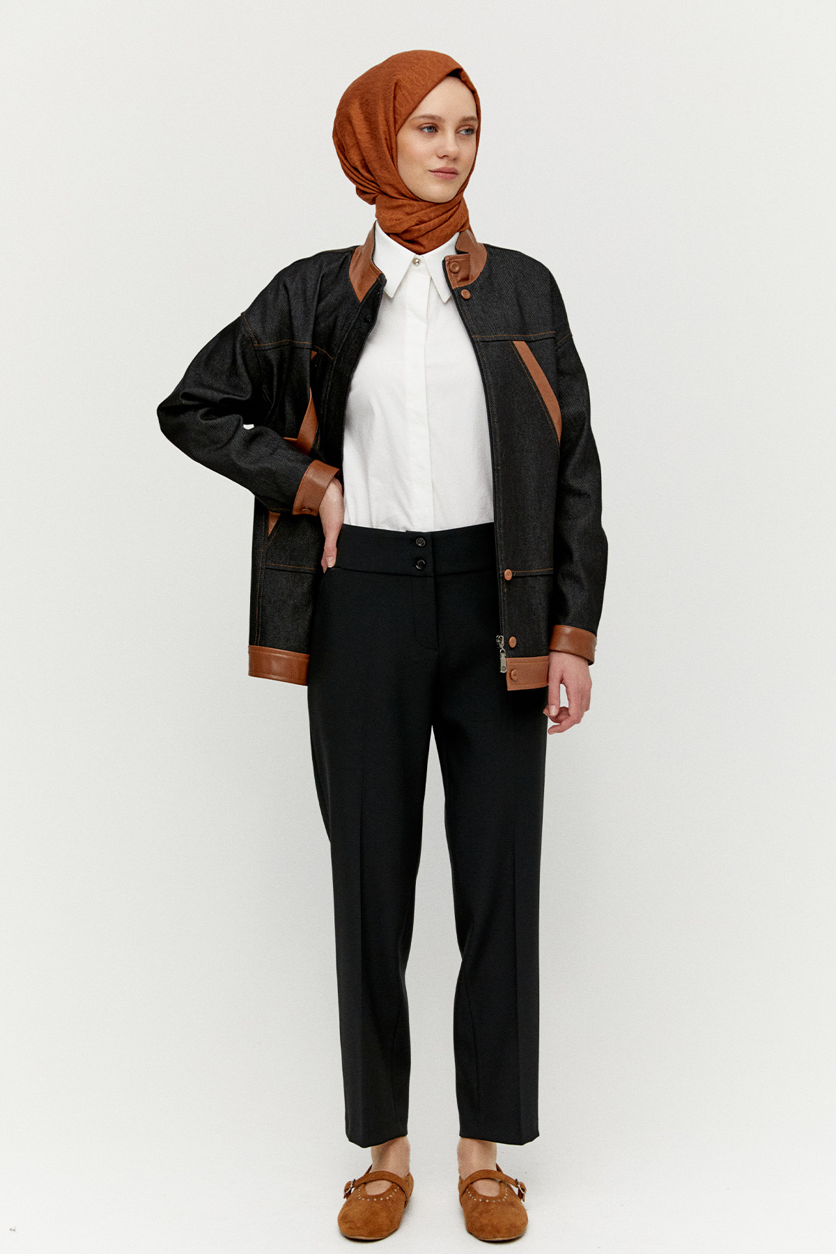 Likralı Büyük Beden Pantolon, Tesettür Giyim