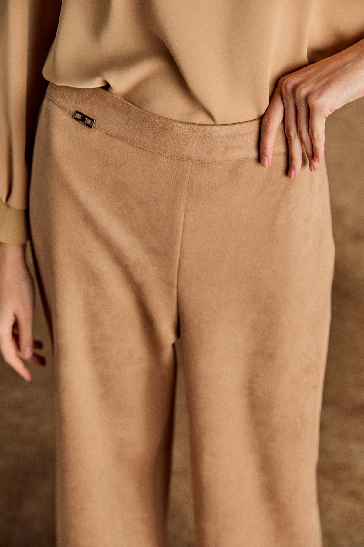 Süet Boru Paça Pantolon, Tesettür Giyim