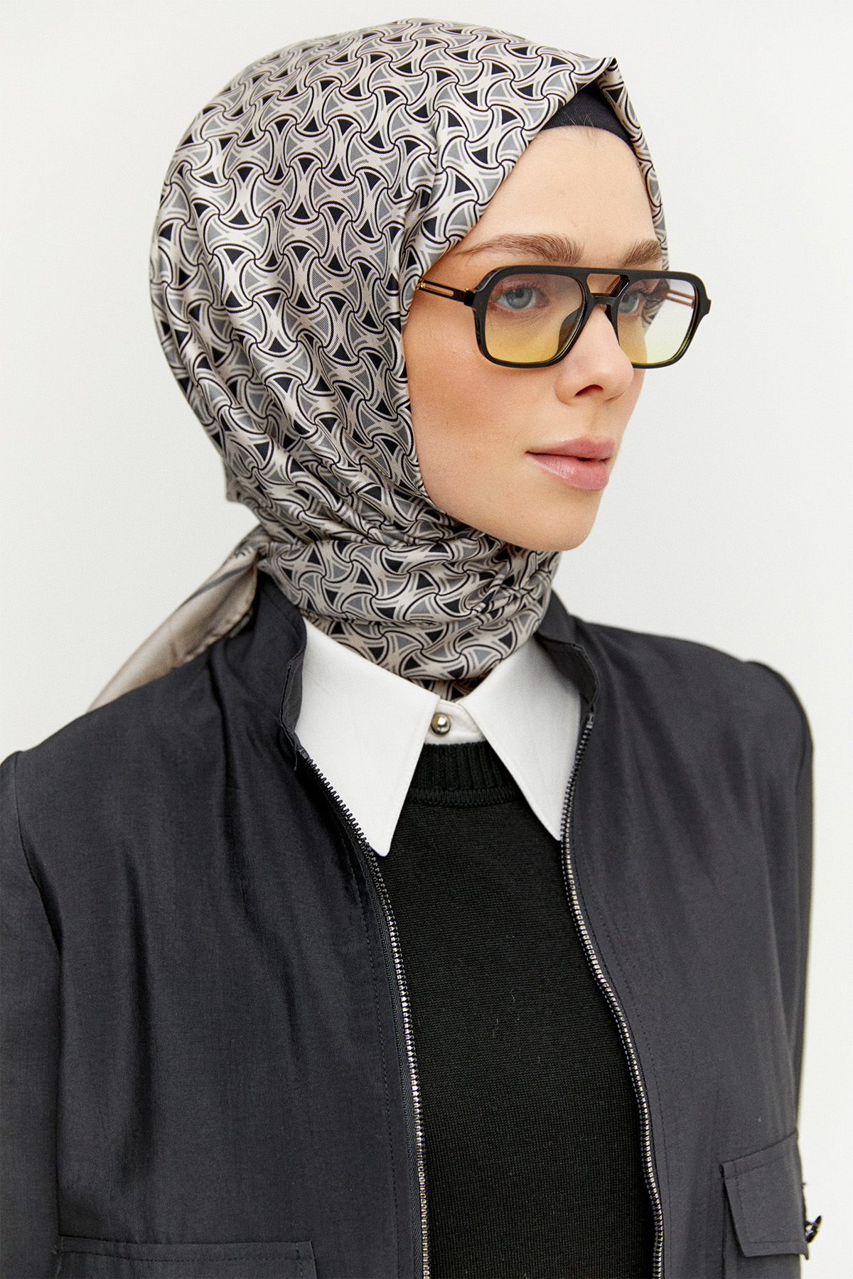 Fermuar Detaylı İkili Takım, Tesettür Giyim