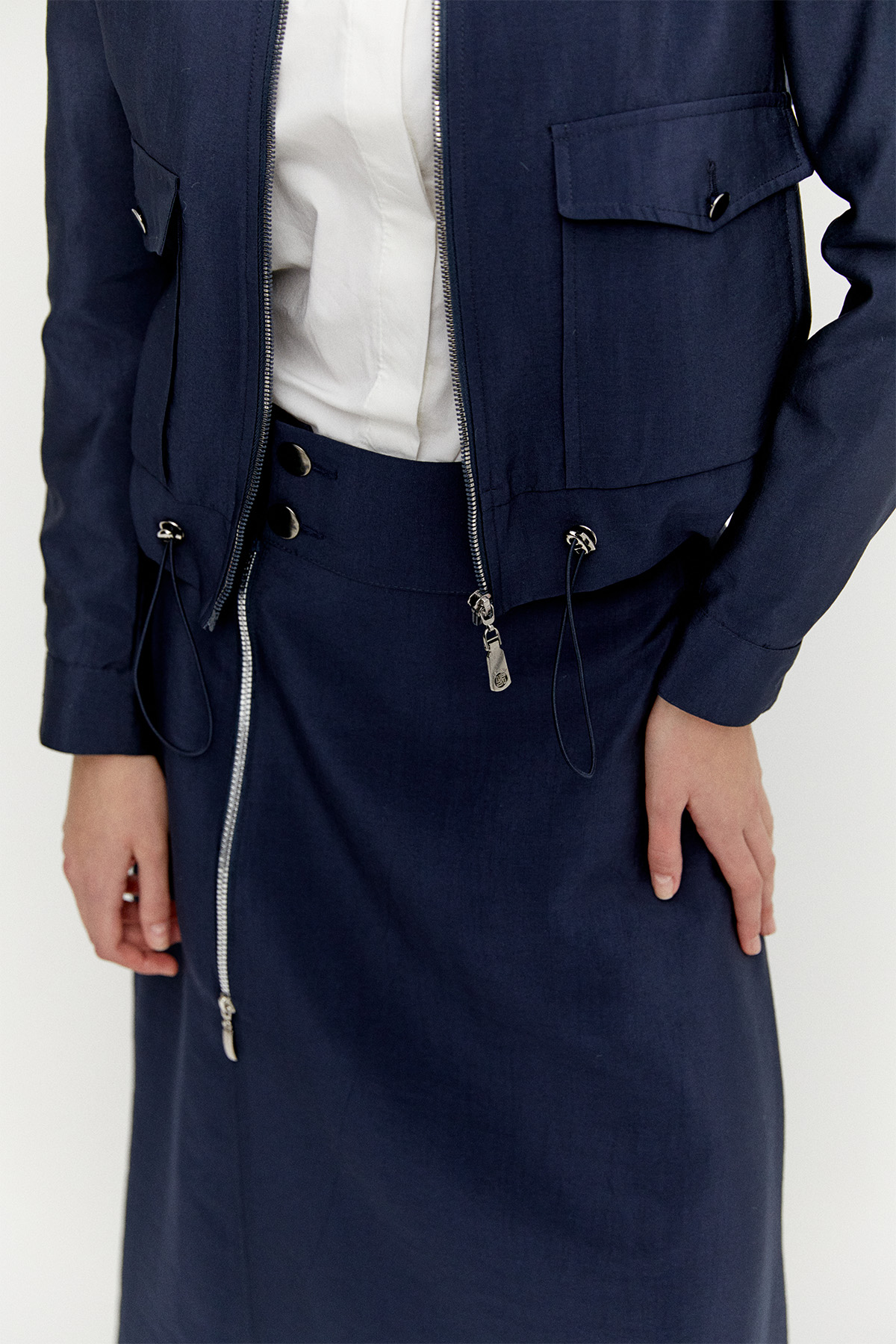 Fermuar Detaylı İkili Takım, Tesettür Giyim