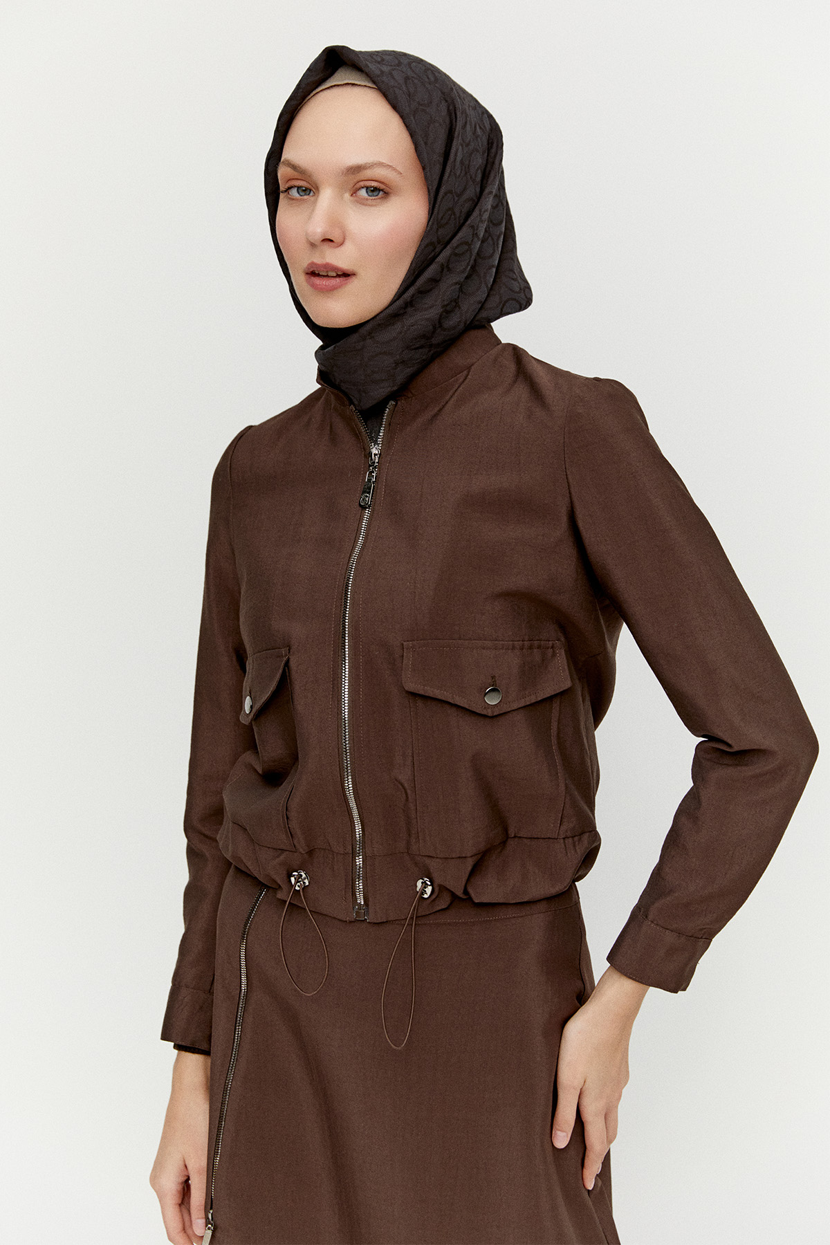 Fermuar Detaylı İkili Takım, Tesettür Giyim