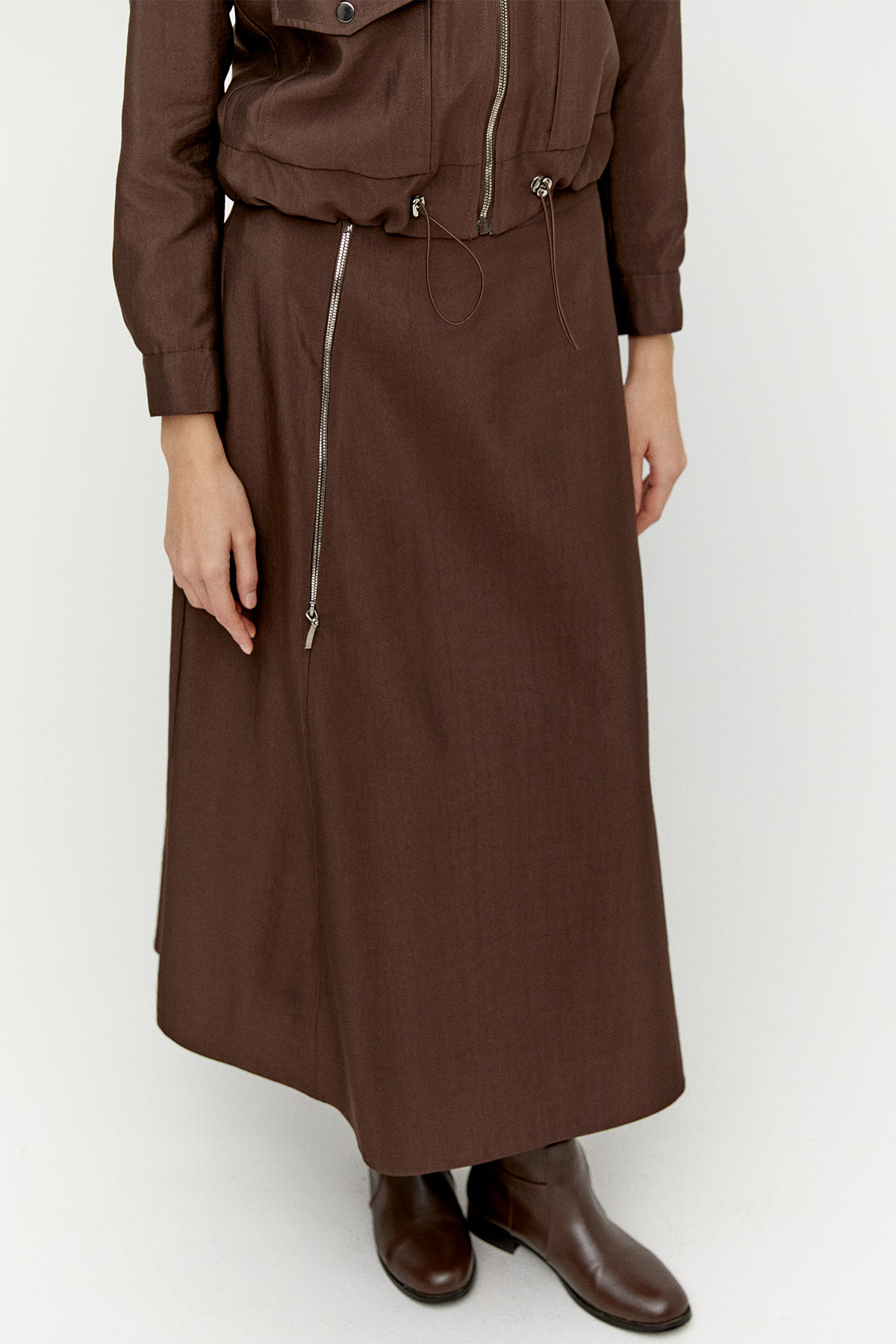 Fermuar Detaylı İkili Takım, Tesettür Giyim