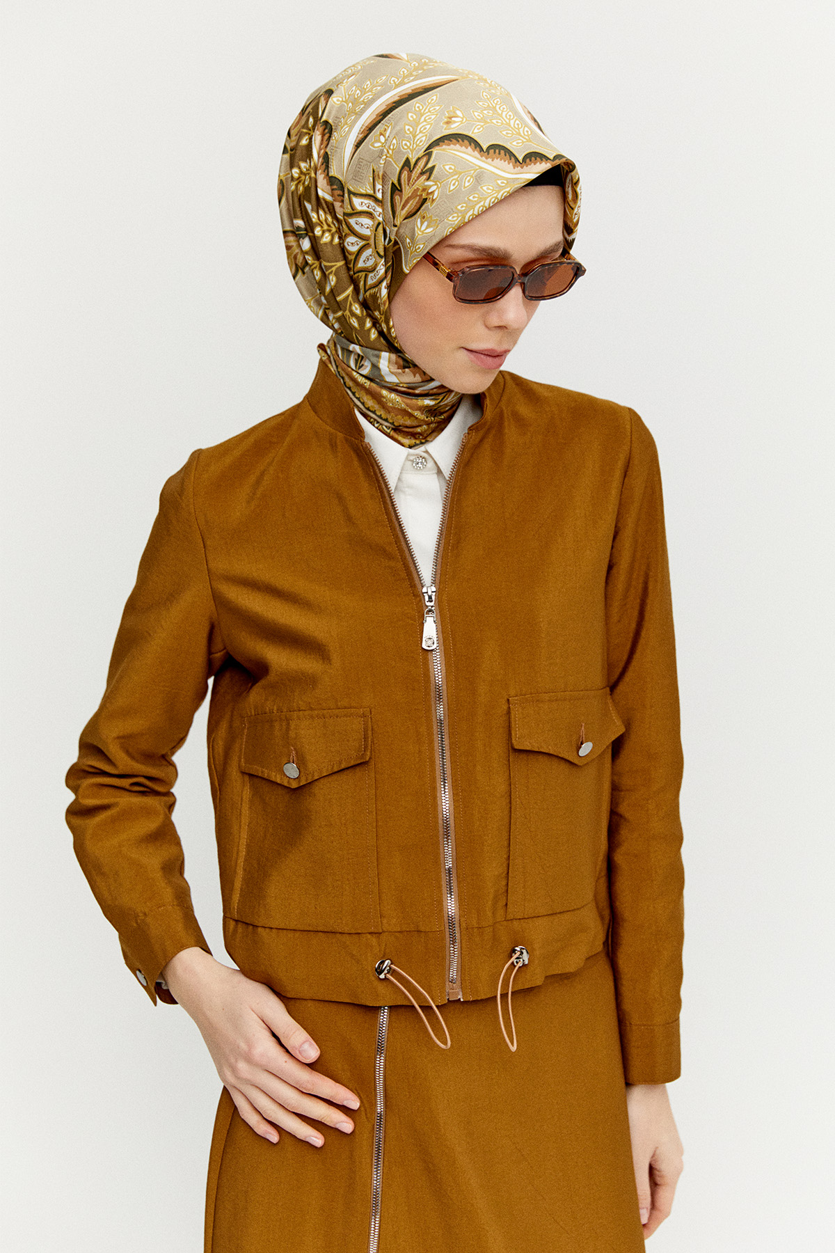 Fermuar Detaylı İkili Takım, Tesettür Giyim