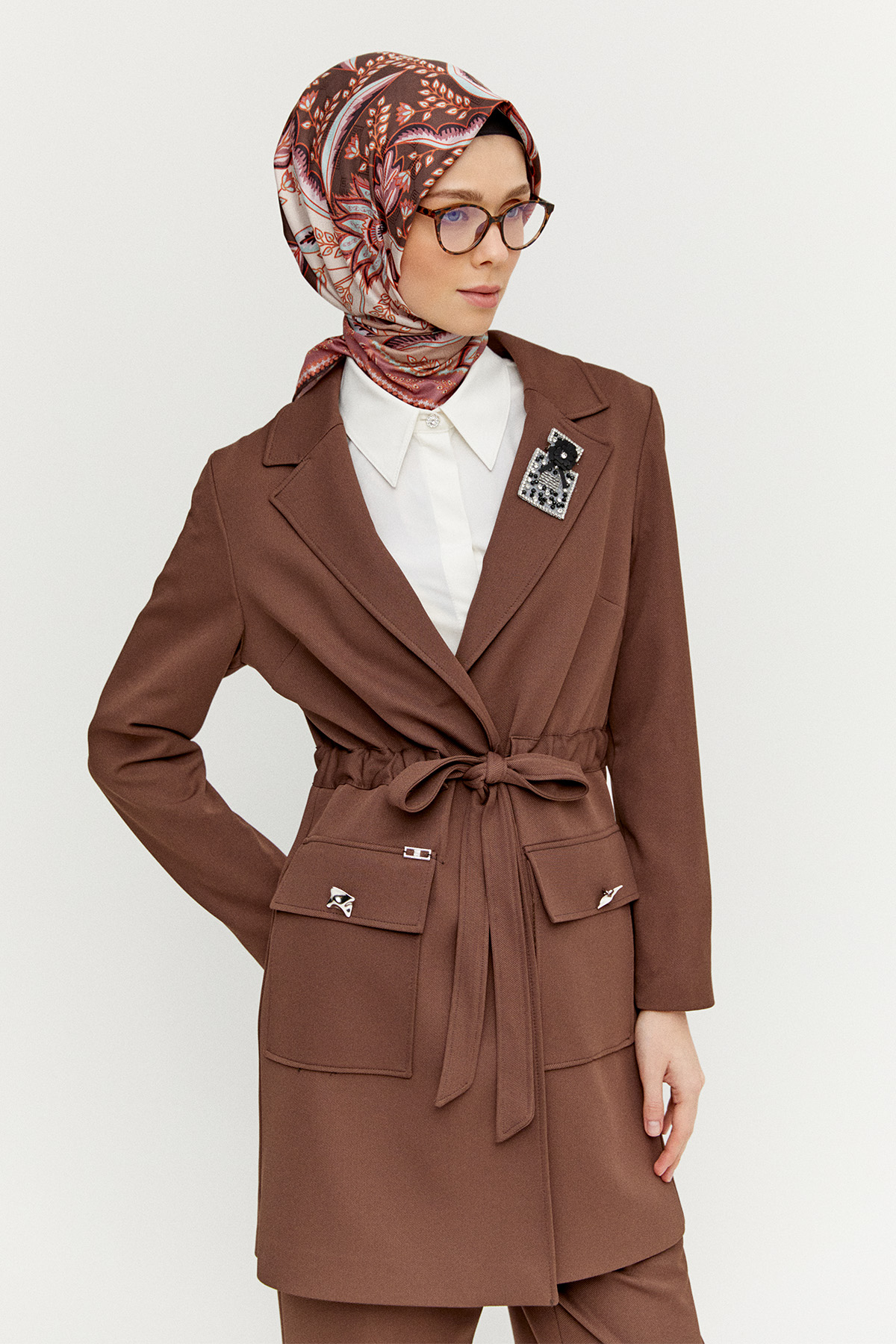 Köprü Kuşaklı Kargo Cepli İkili Takım, Tesettür Giyim