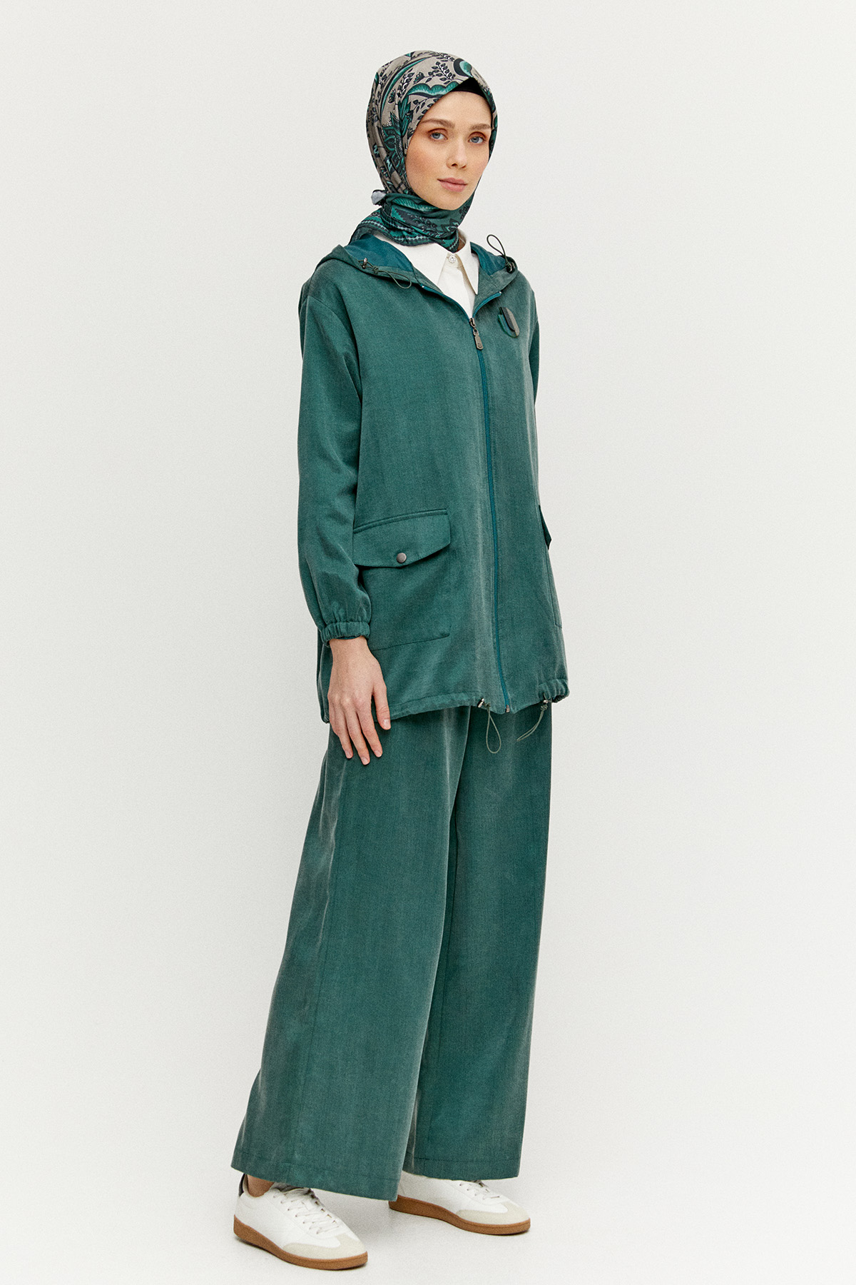 Kapüşonlu Pamuklu İkili Takım, Tesettür Giyim