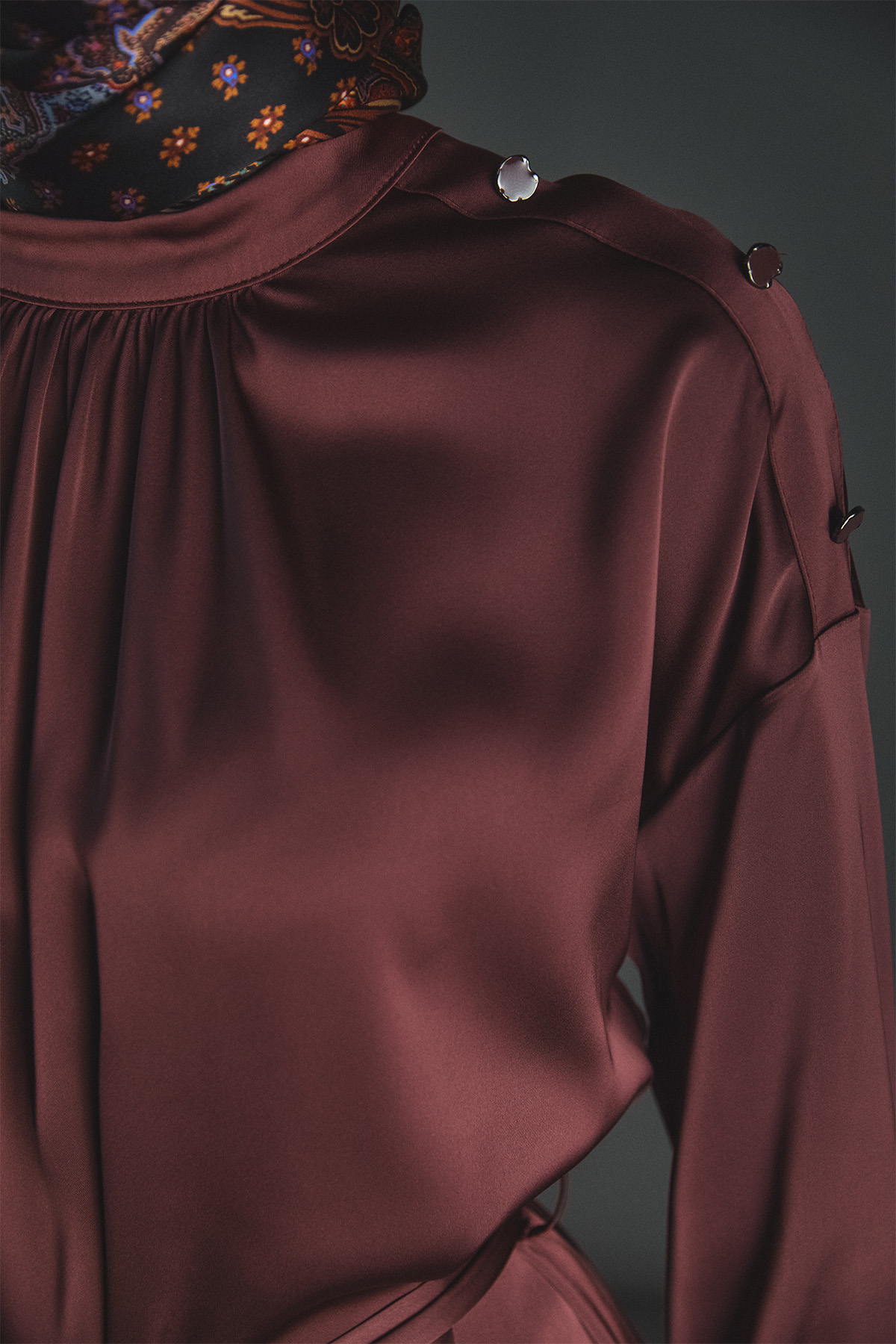 Süs Düğmeli Saten İkili Takım, Tesettür Giyim