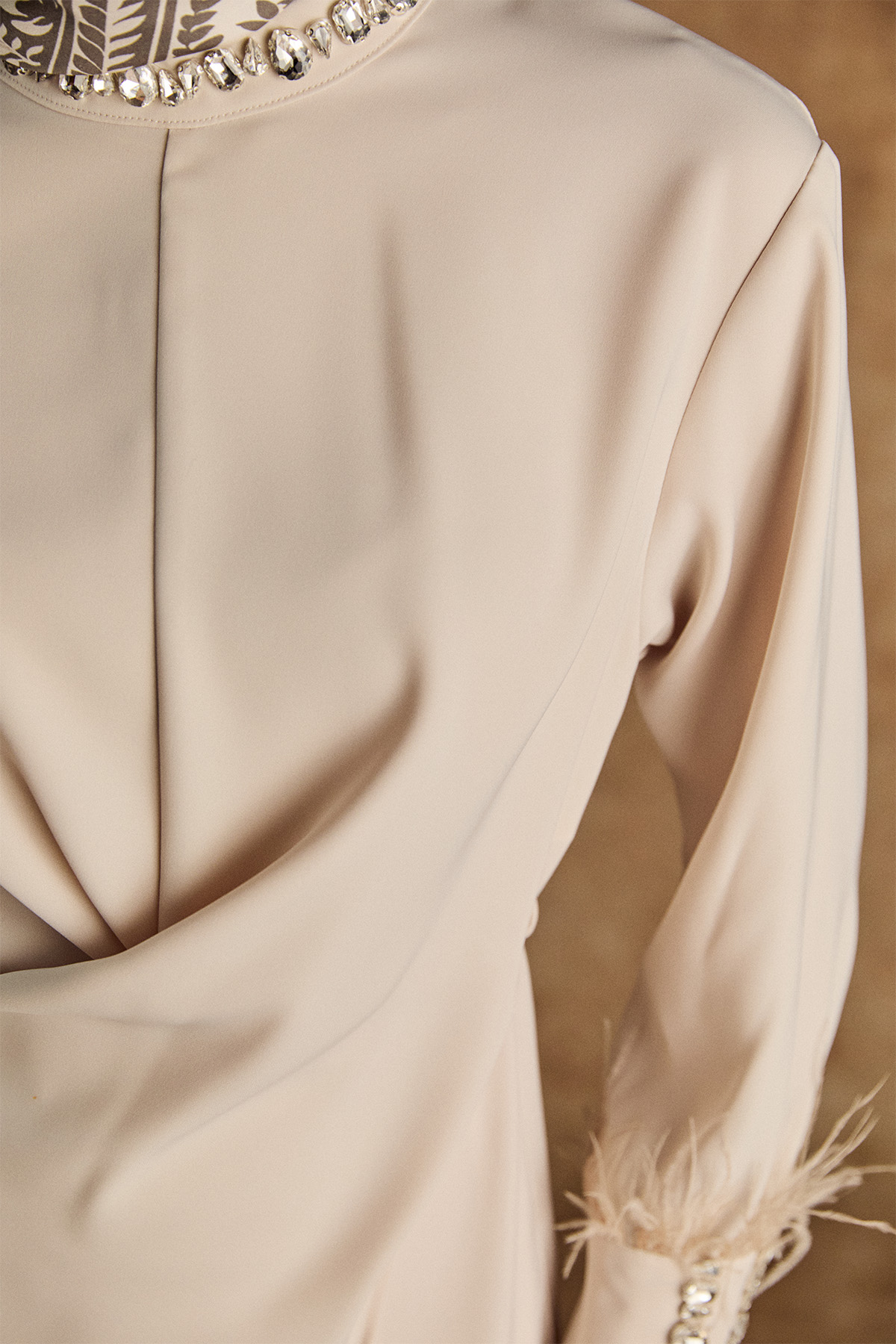 Taşlı Etekli Krep İkili Takım, Tesettür Giyim