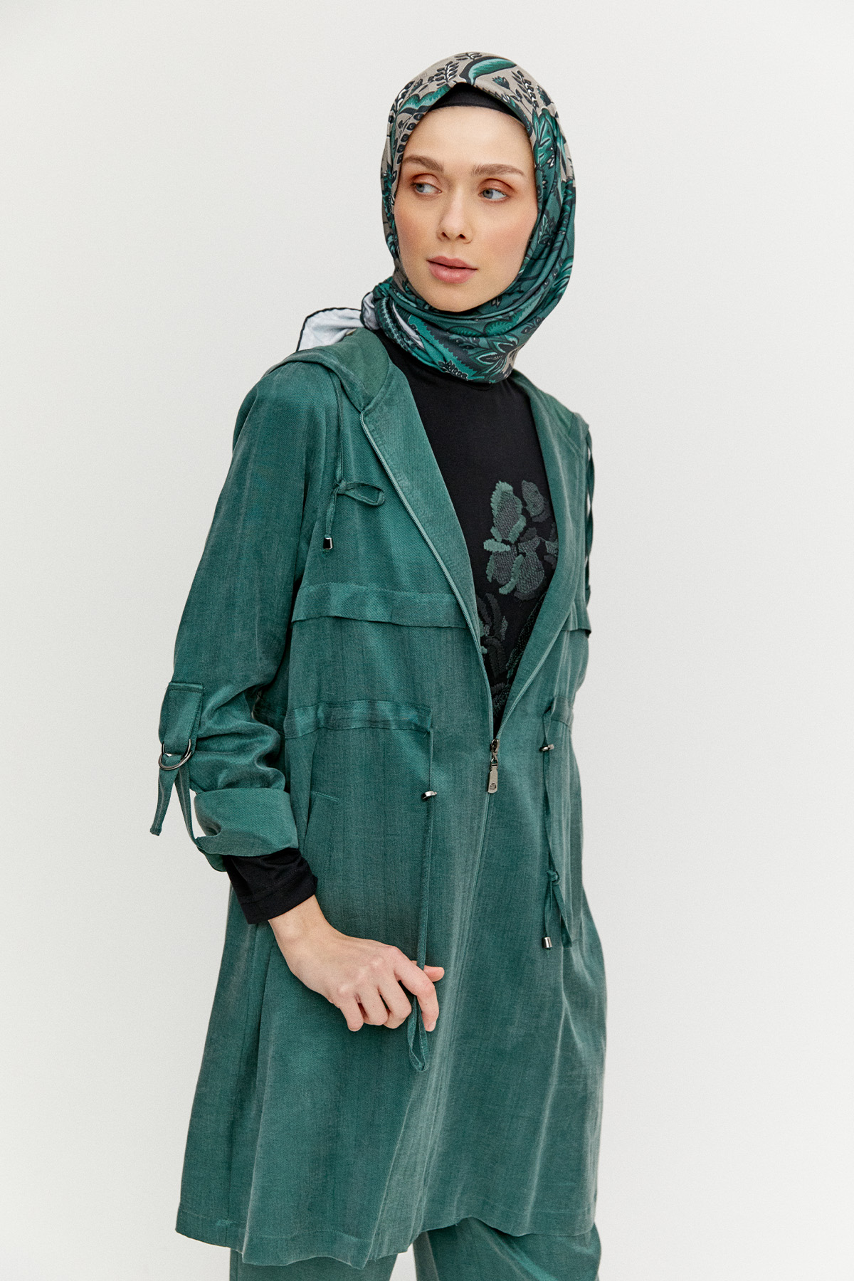 Pamuklu Kapüşonlu 3 Lü Set, Tesettür Giyim