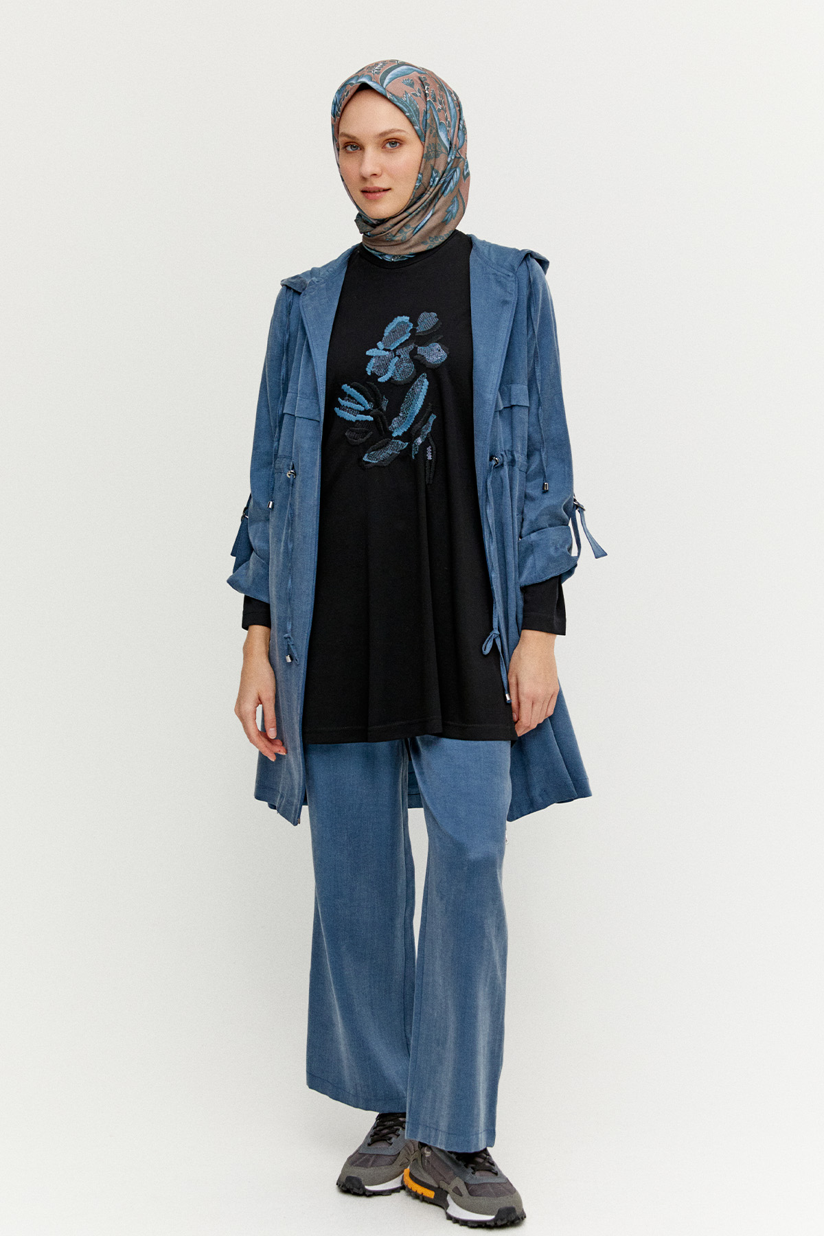 Pamuklu Kapüşonlu 3 Lü Set, Tesettür Giyim