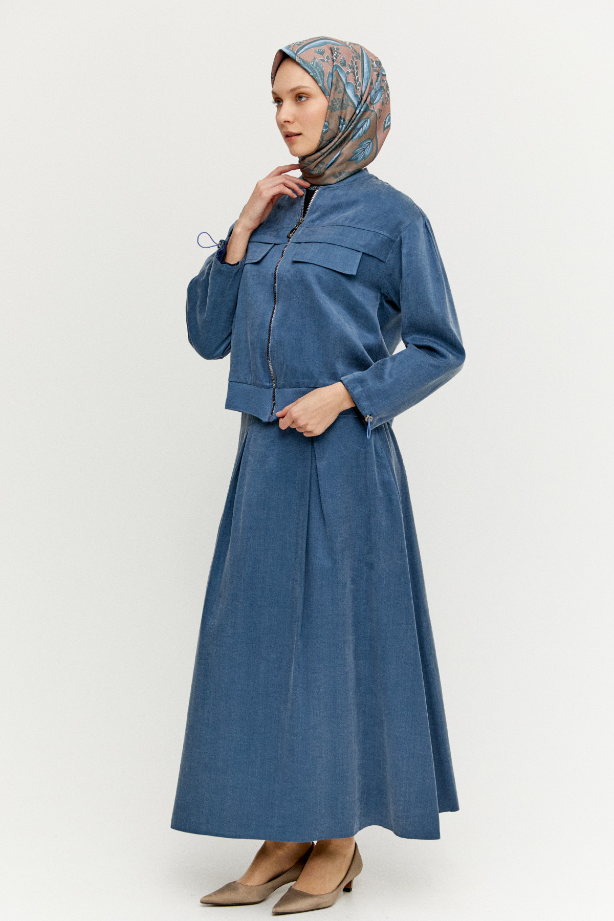 Bomber Yaka Pamuk İkili Takım, Tesettür Giyim