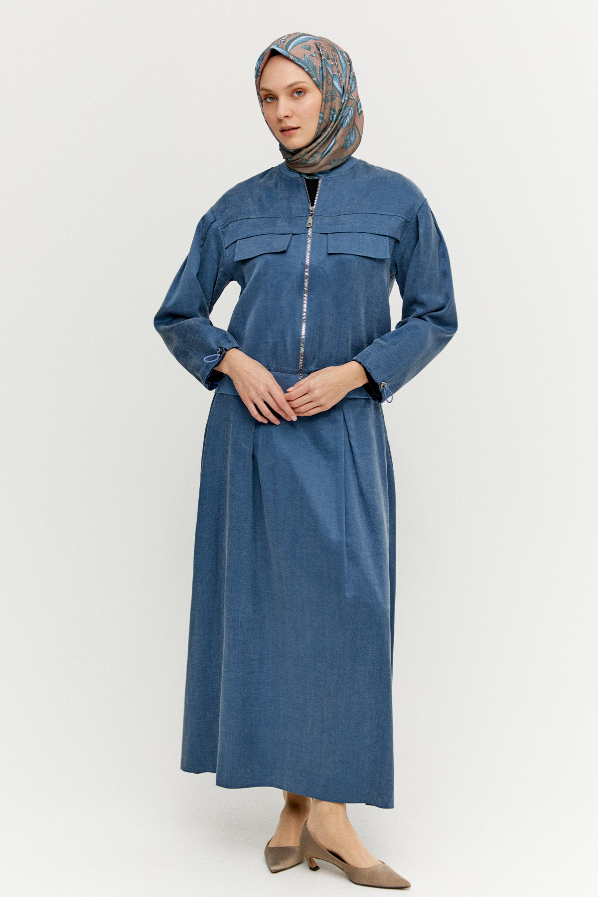 Bomber Yaka Pamuk İkili Takım, Tesettür Giyim