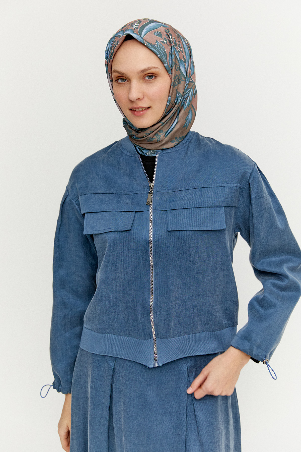 Bomber Yaka Pamuk İkili Takım, Tesettür Giyim