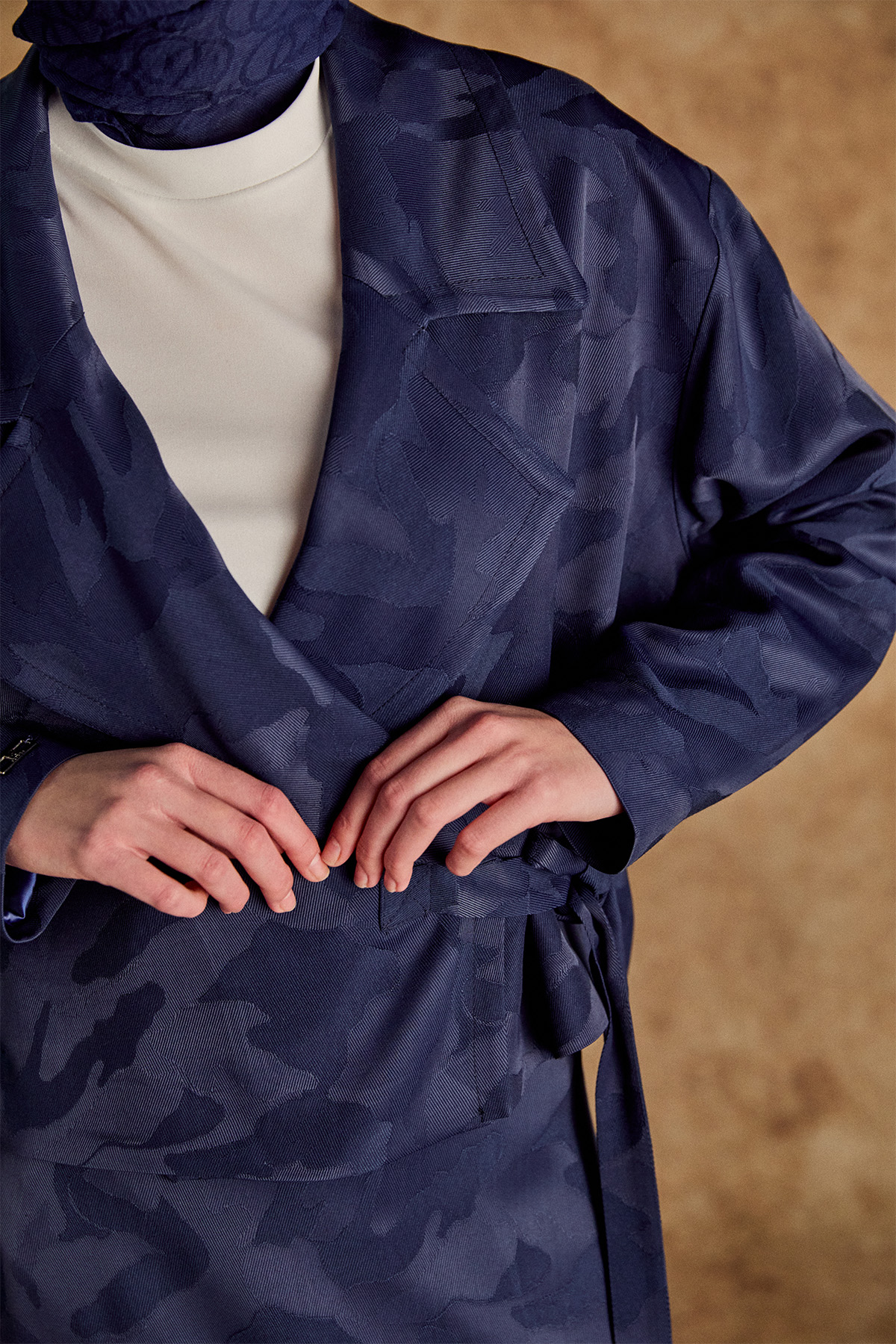 Çan Etekli Jakarlı İkili Takım, Tesettür Giyim