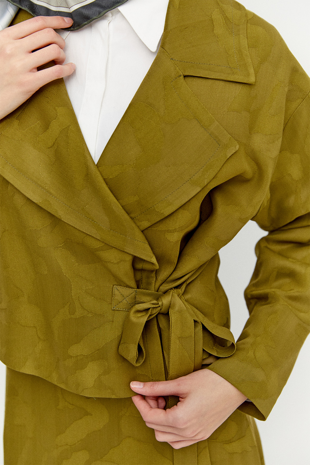 Çan Etekli Jakarlı İkili Takım, Tesettür Giyim