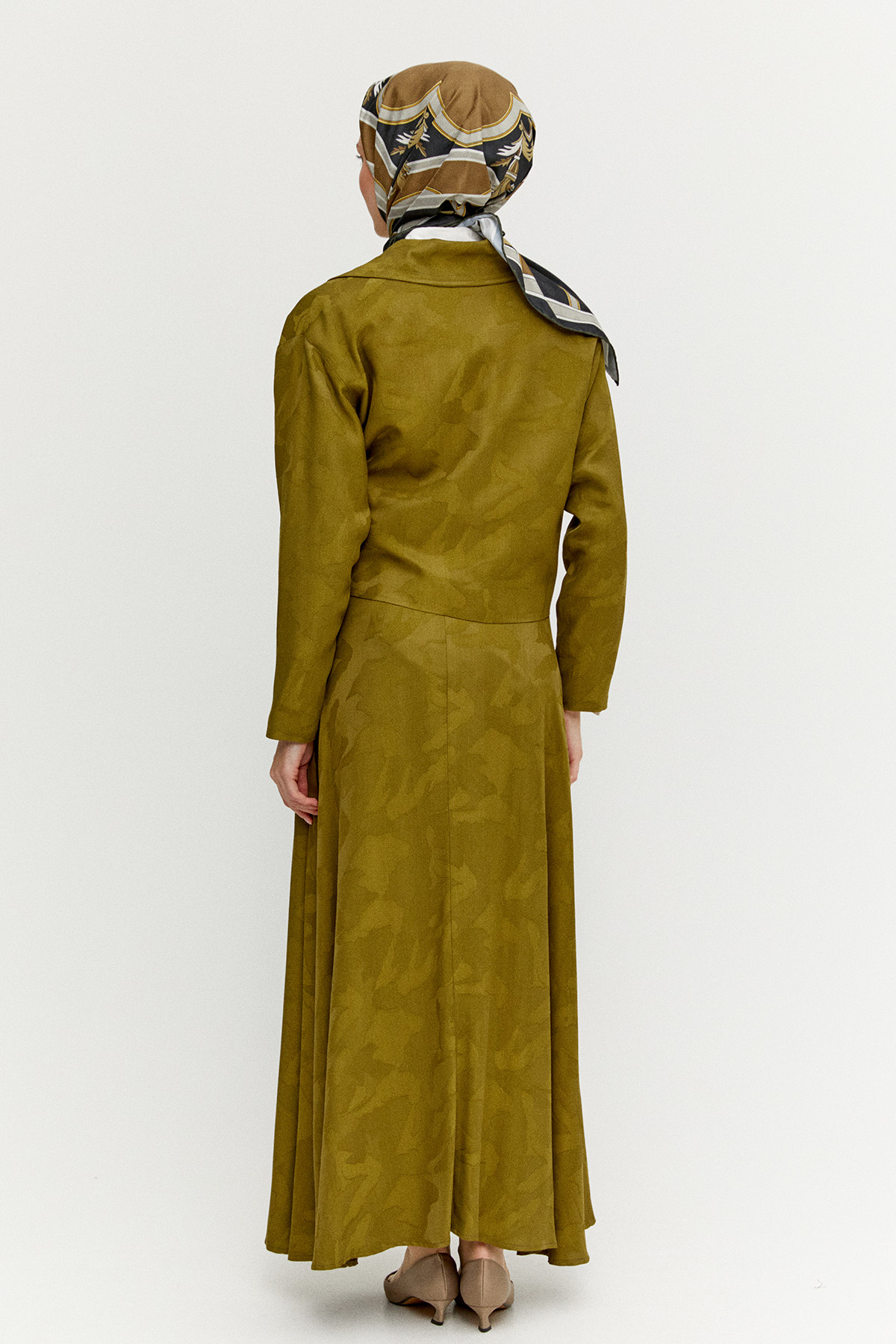 Çan Etekli Jakarlı İkili Takım, Tesettür Giyim