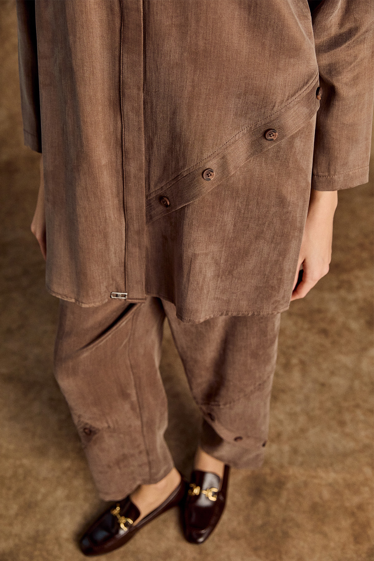 Süs Düğmeli Pamuklu İkili Takım, Tesettür Giyim