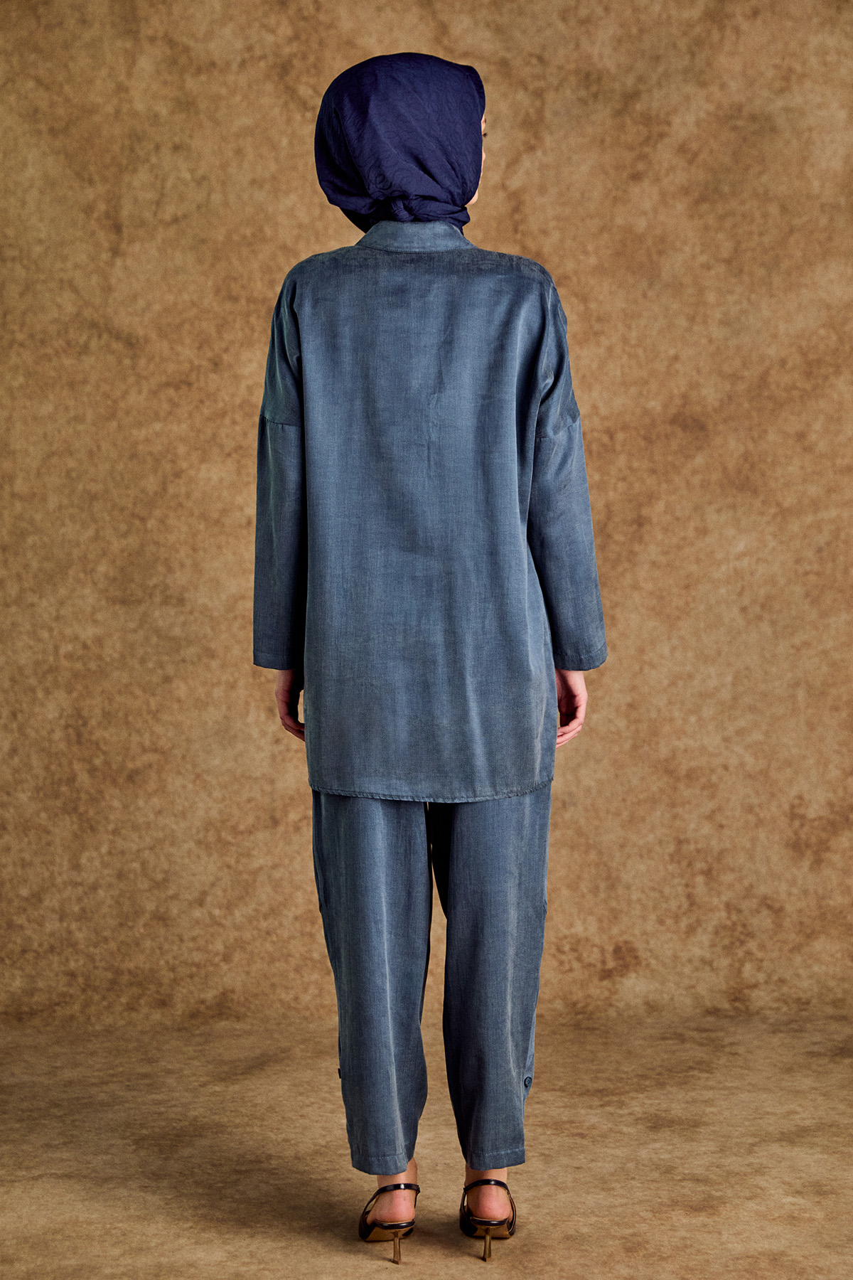 Süs Düğmeli Pamuklu İkili Takım, Tesettür Giyim