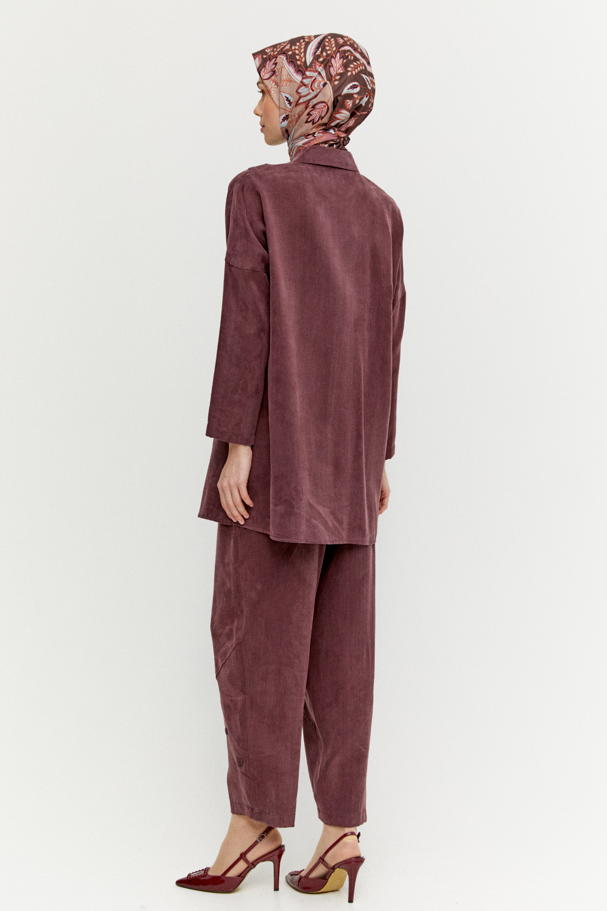 Süs Düğmeli Pamuklu İkili Takım, Tesettür Giyim