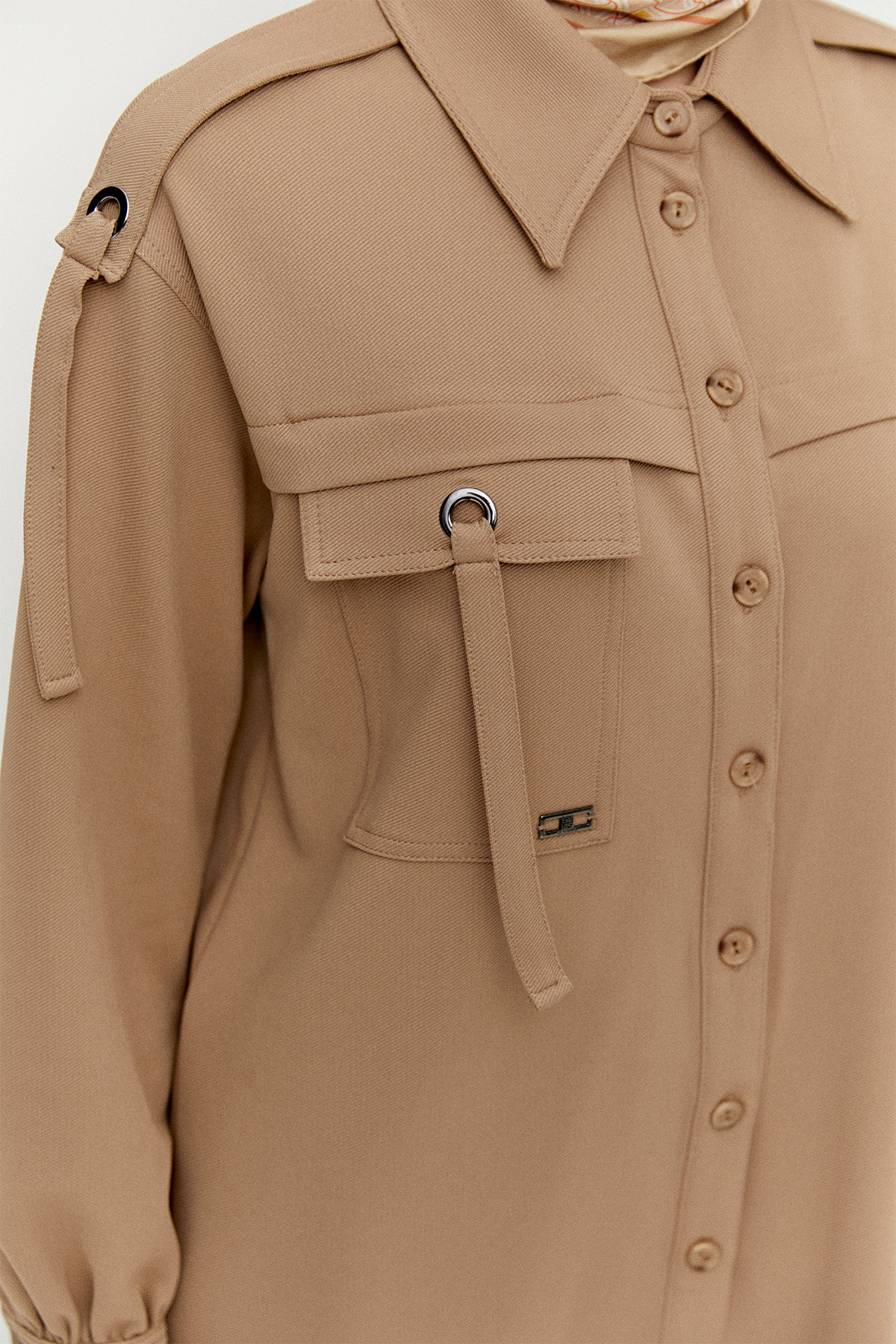 Kuşgözülü Gömlek Yaka İkili Takım, Tesettür Giyim