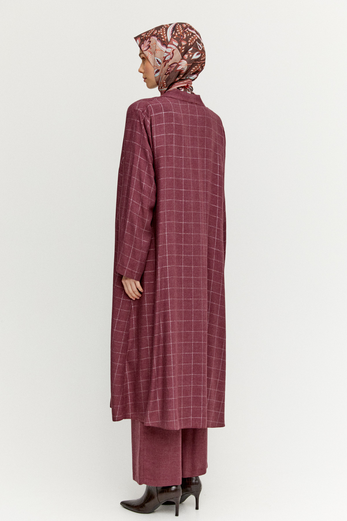 Yün Dokulu Melanjlı 3`Lü Takım, Tesettür Giyim