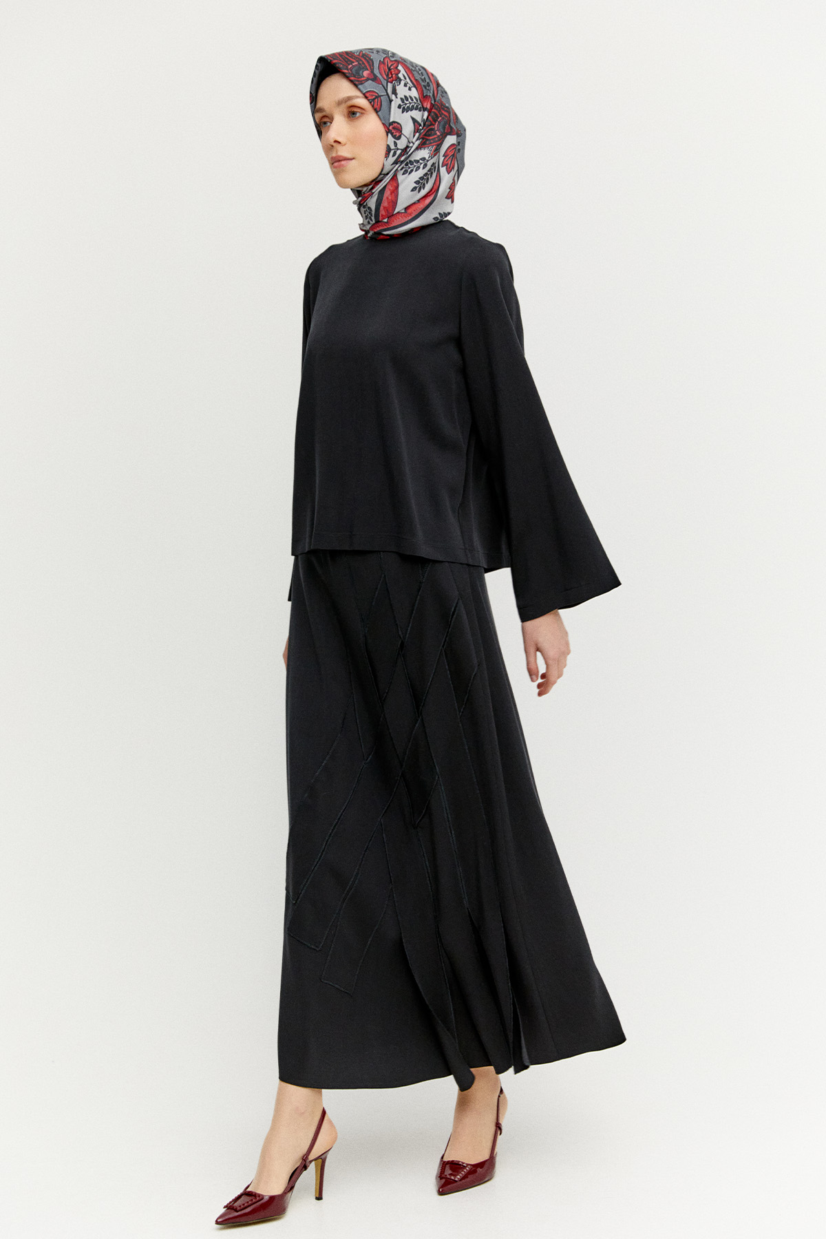 Etekli Lyocell İkili Takım, Tesettür Giyim